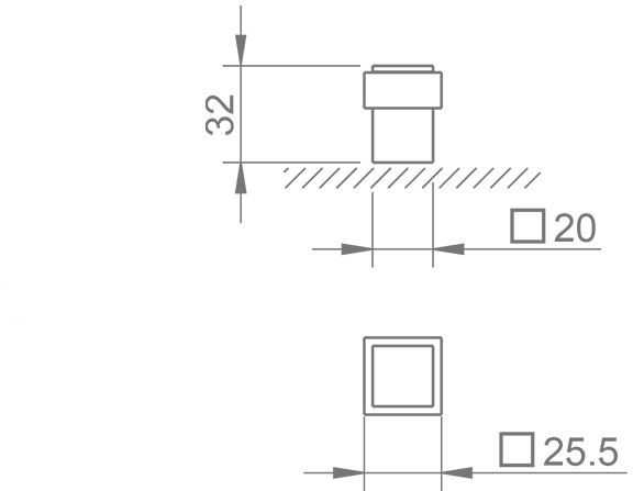  Stoper drzwiowy TUPAI Q-153 czarny