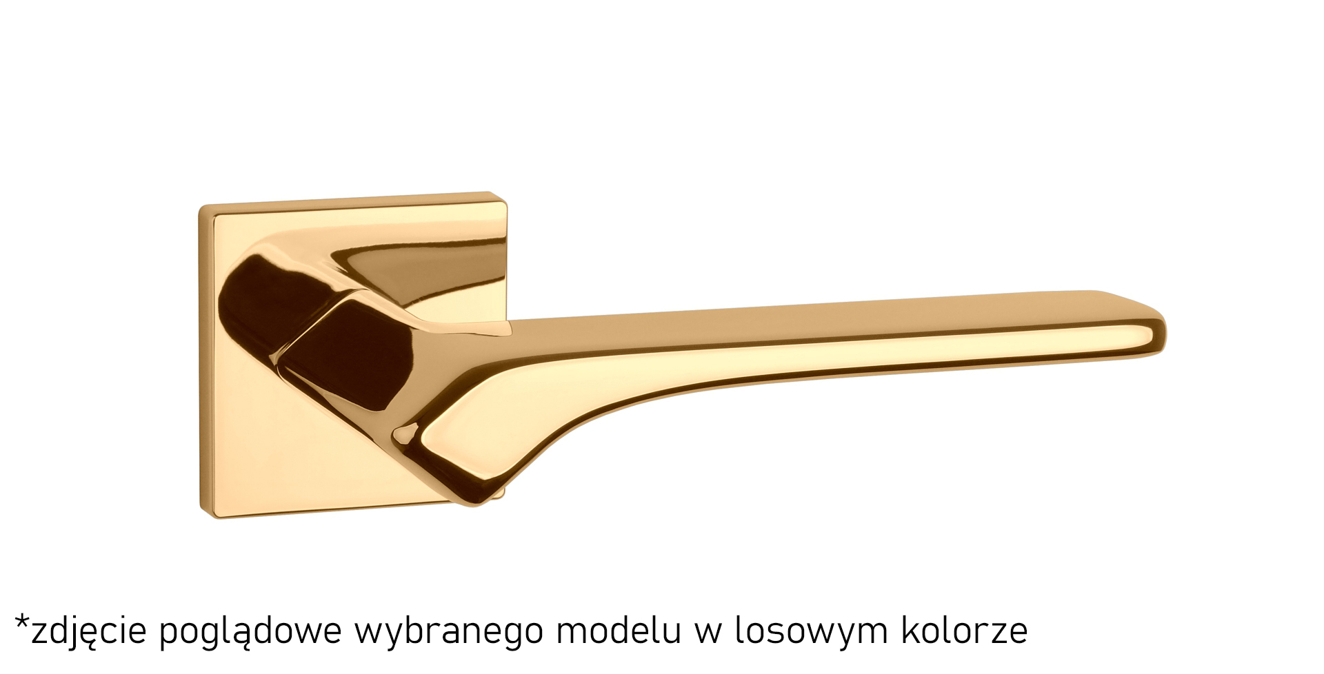 Klamka Aprile Bergenia Rozeta Q Slim 7Mm Lg Pvd - Złoty Polerowany Pvd