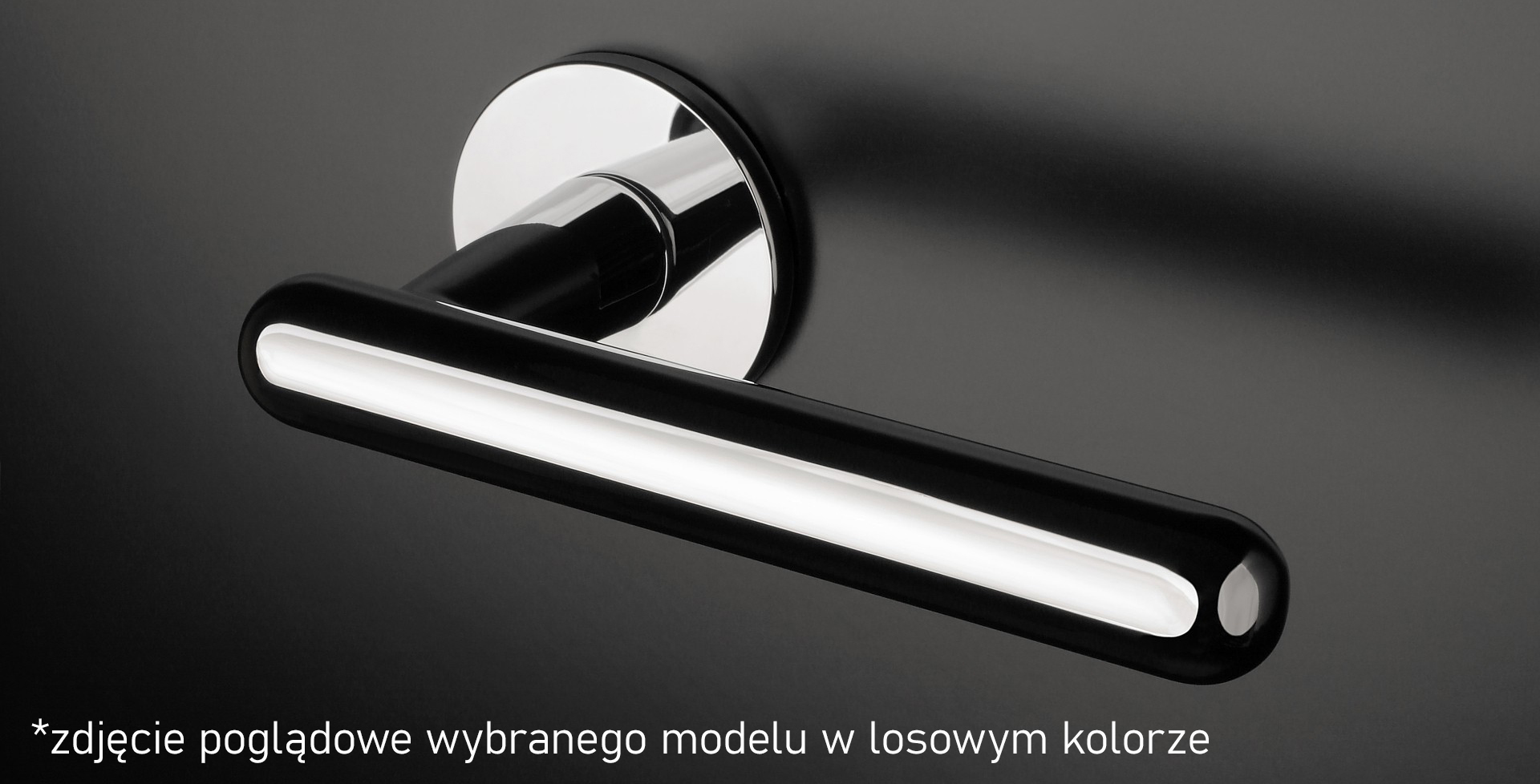 Klamka Aprile Asteria Rozeta R Super Slim 5Mm Bk - Czarny Matowy