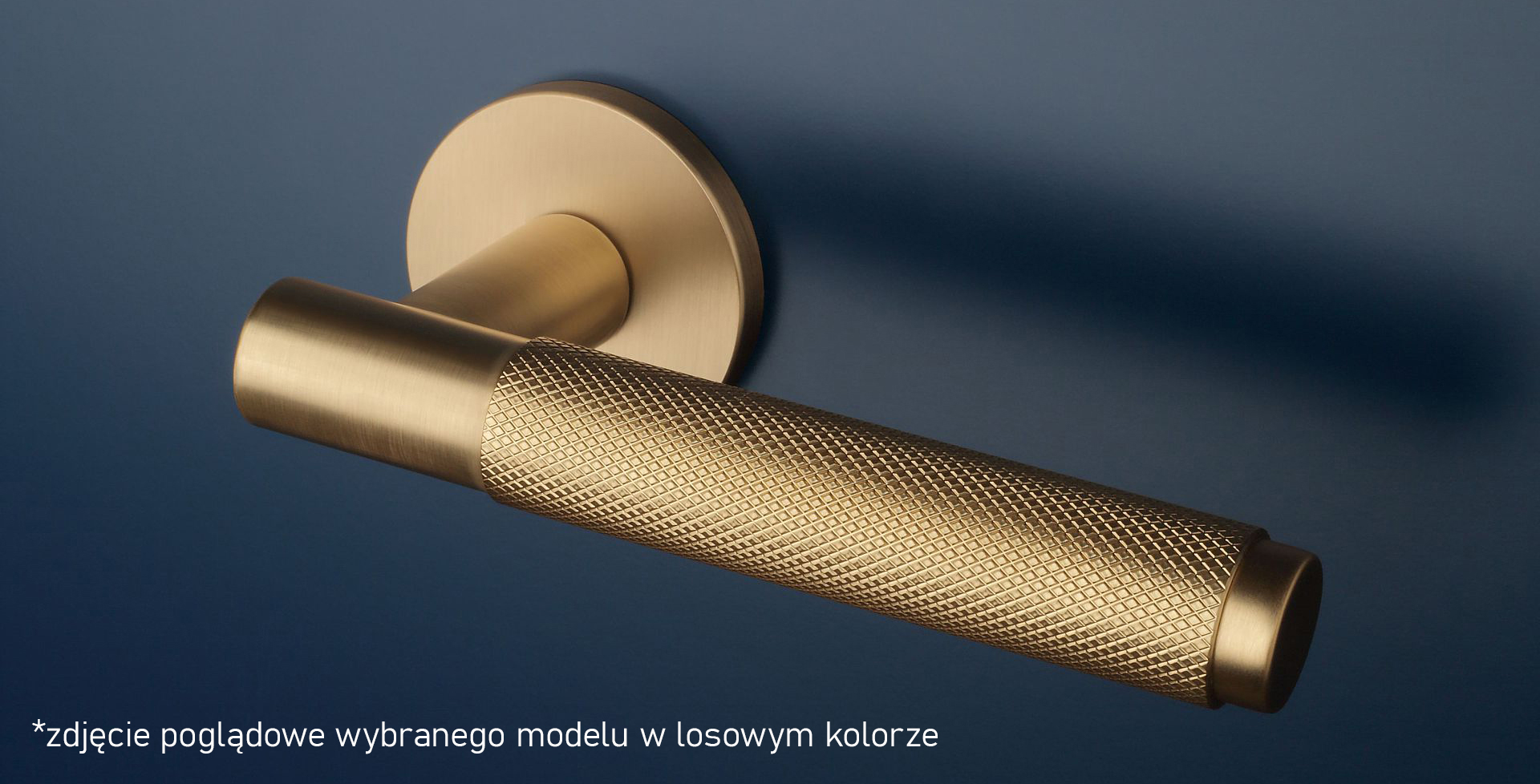 Klamka Aprile Molinia Rozeta R Slim 7Mm Gold Satin - Złoty Matowy