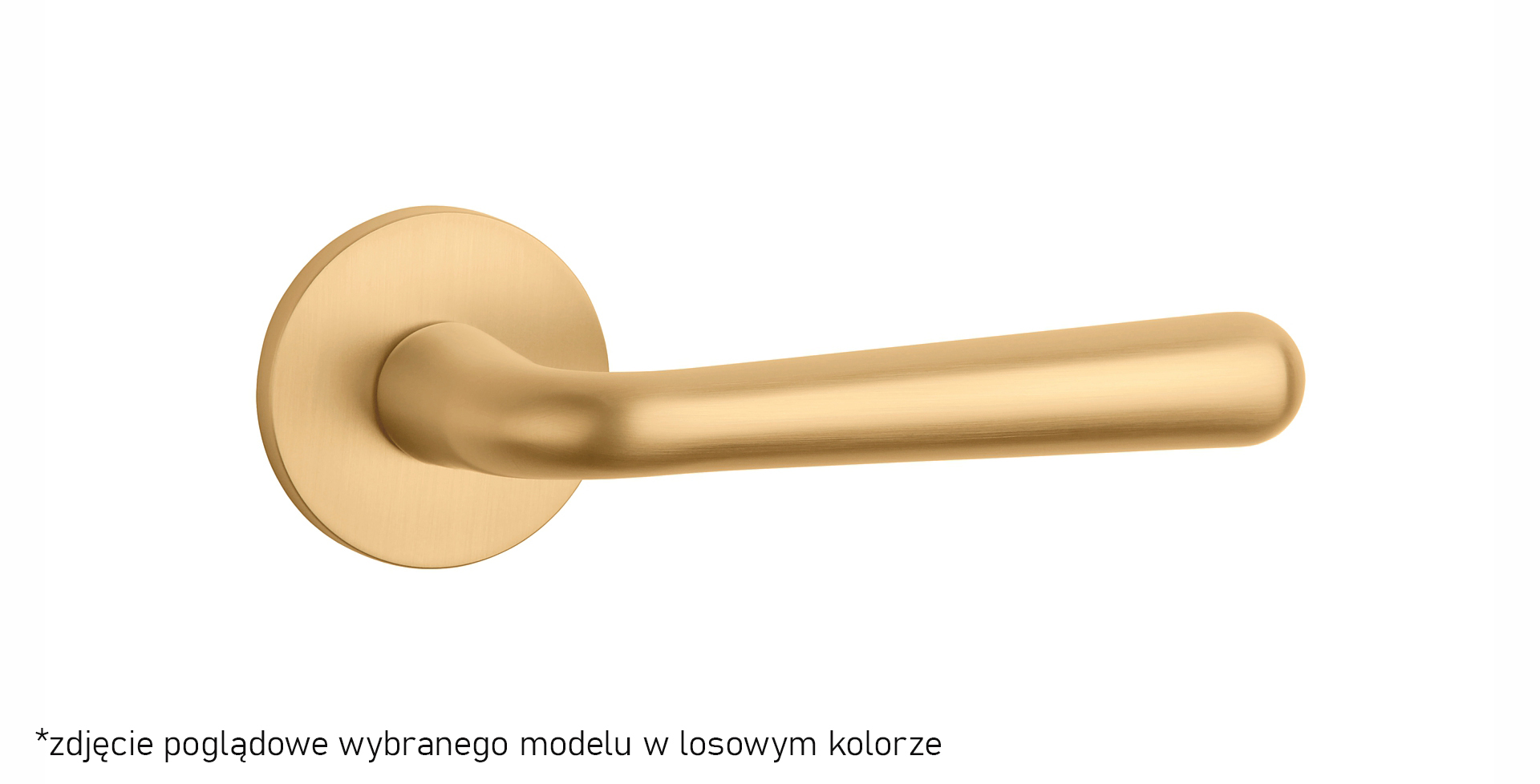 Klamka Aprile Irga Rozeta R Slim 7Mm Gold Satin - Złoty Matowy