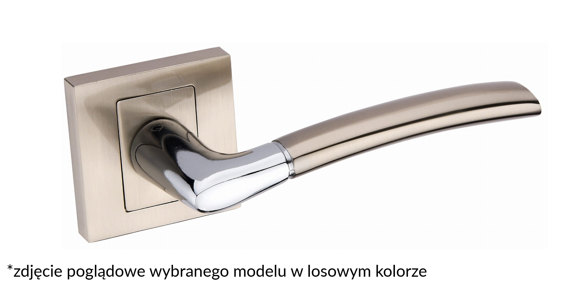 Klamka Infinity Na Rozecie Okrągłej  Dalia Chrom / Satyna