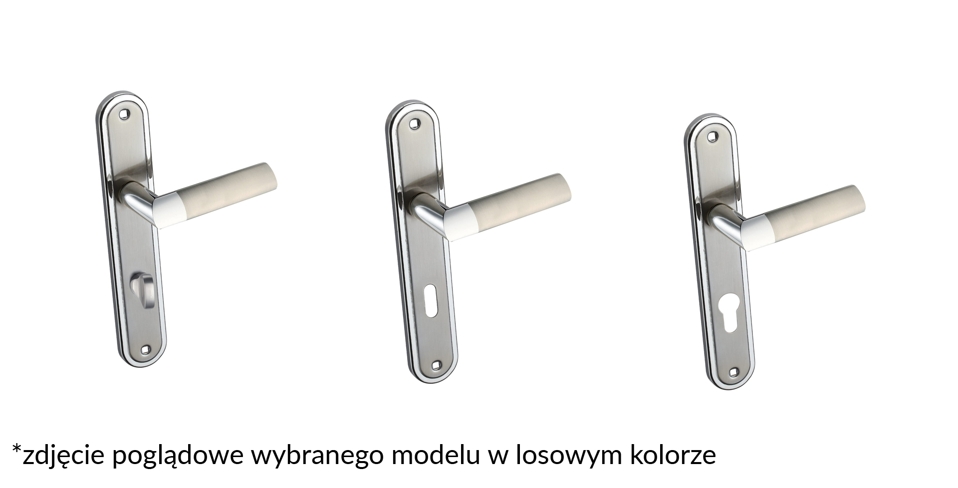 Klamka Infinity Karo Szyld Długi 72 Wc Chrom / Satyna