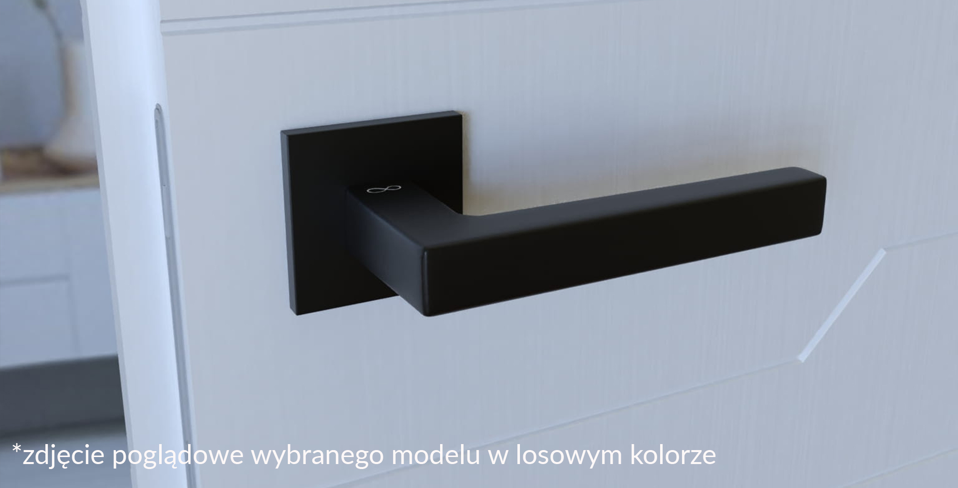 Klamka Infinity  Na Rozecie Kwadratowej 5Mm Stella Slim Chrom Mat