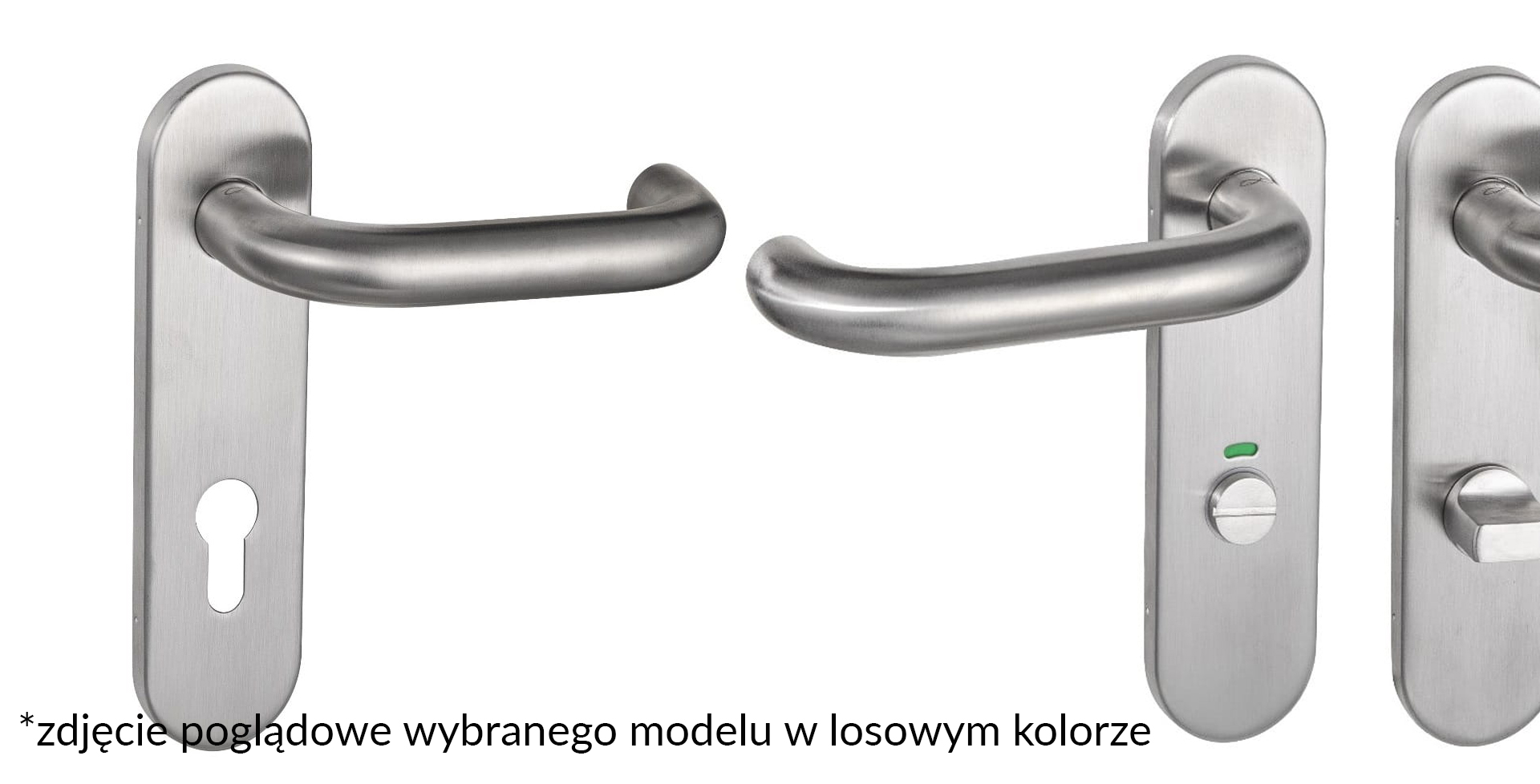 Klamka Infinity Ultra 3/4 Szyld Długi 3/4 Wc Stal Nierdzewna