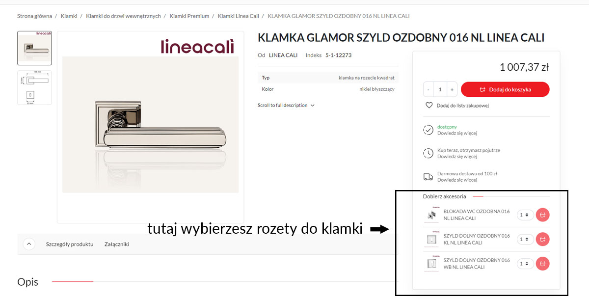 Blokada Wc Kwadratowa 014 Cr Linea Cali