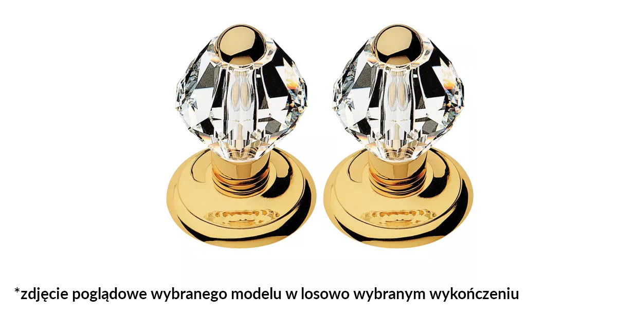 Gałka Stała Crystal 65Mm Szyld Okrągły Do Szkła Cr (Komplet) Linea Cali