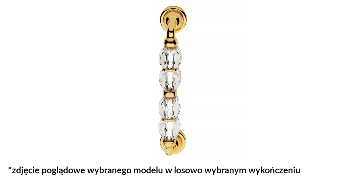 Komplet Uchwytów Drzwiowych Crystal 236Mm Szyldy 103 Cr [Montaż Przelotowy Do Drewna] Linea Cali