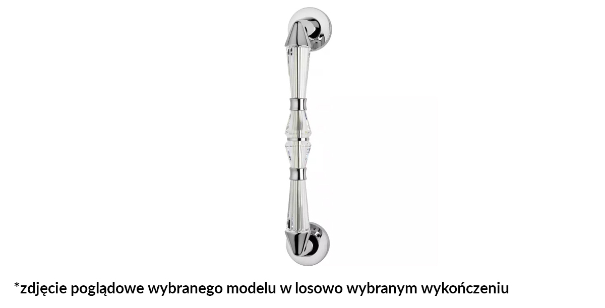 Komplet Uchwytów Drzwiowych Luce 254Mm Cr [Montaż Przelotowy Do Szkła] Linea Cali