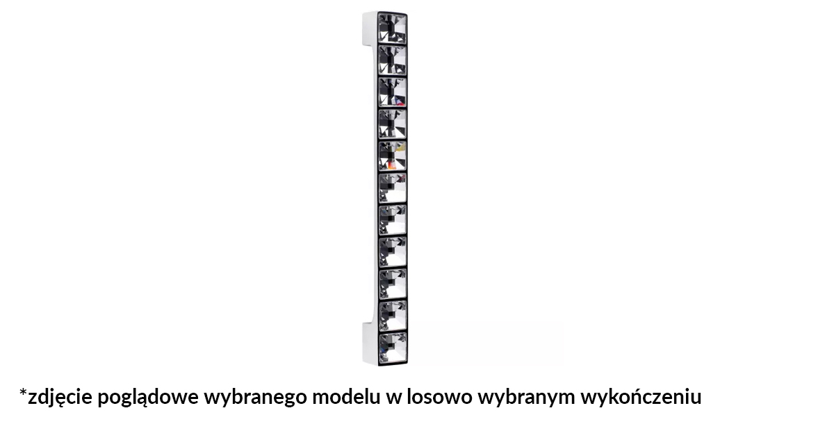 Komplet Uchwytów Drzwiowych Reflex 282Mm Cr [Montaż Przelotowy Do Szkła] Linea Cali