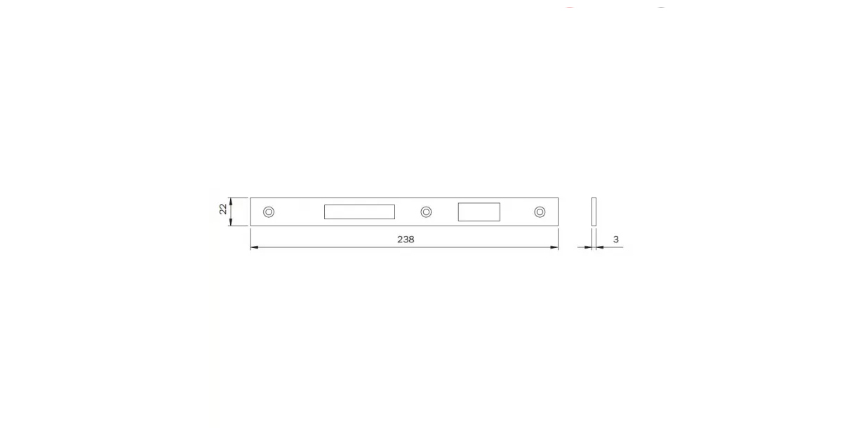 Blacha Zaczepowa Do Is-741/743/745 238X22X3Mm, Stal Nierdzewna Iseo