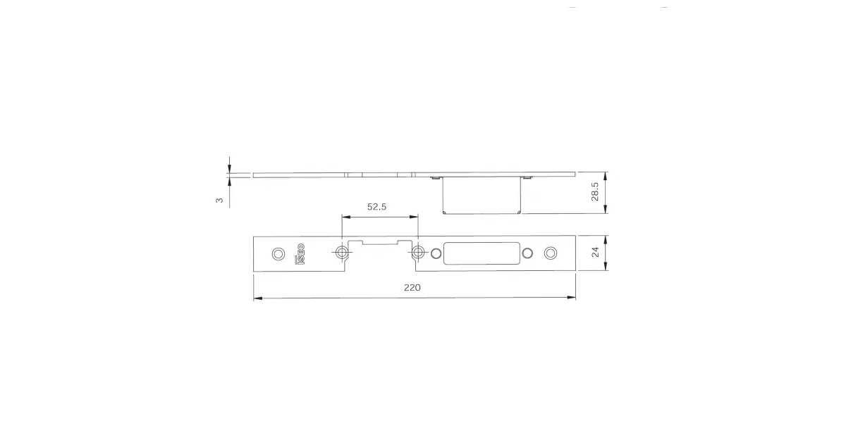 Blacha Zaczepowa Do Is-7911/7991 220X24X3Mm, Prawa, Stal Nierdzewna Iseo