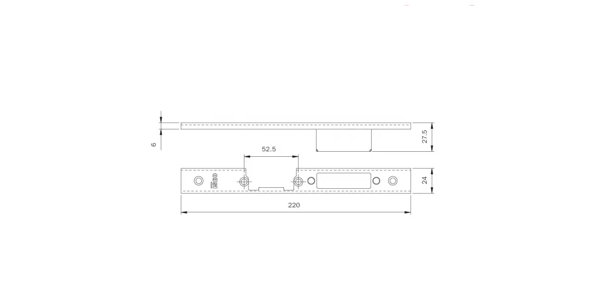 Blacha Zaczepowa Do Is-7911/7991 220X24X6Mm, Lewa, Stal Nierdzewna Iseo