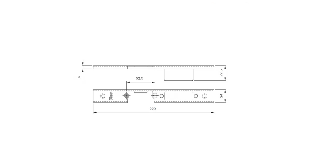 Blacha Zaczepowa Do Is-7911/7991 220X24X6Mm, Prawa, Stal Nierdzewna Iseo