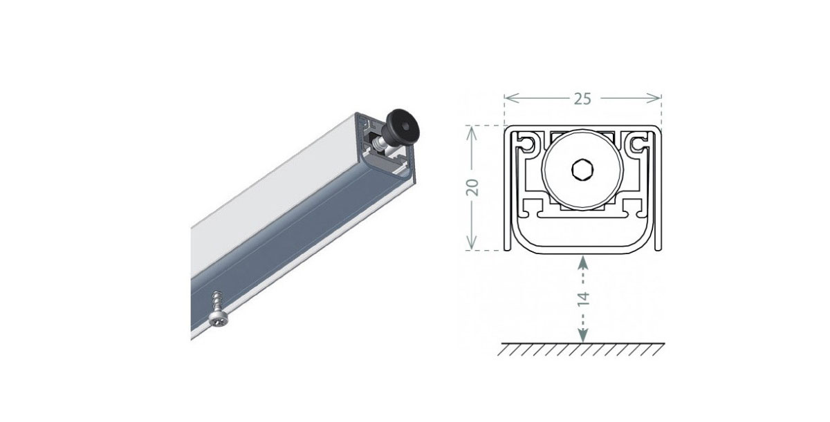 Uszczelka Opadająca Acoustic Alu 1130Mm (980Mm) [K5-240-1Ga-1130]  