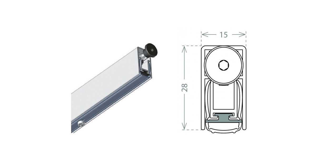 Uszczelka Opadająca Acoustic Plus 830Mm (630Mm) [K5-200-1F-0830]  