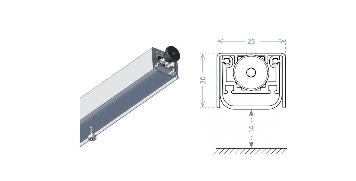 Uszczelka Opadająca Acoustic Alu 930Mm (780Mm) [K5-240-1Ga-0930]  