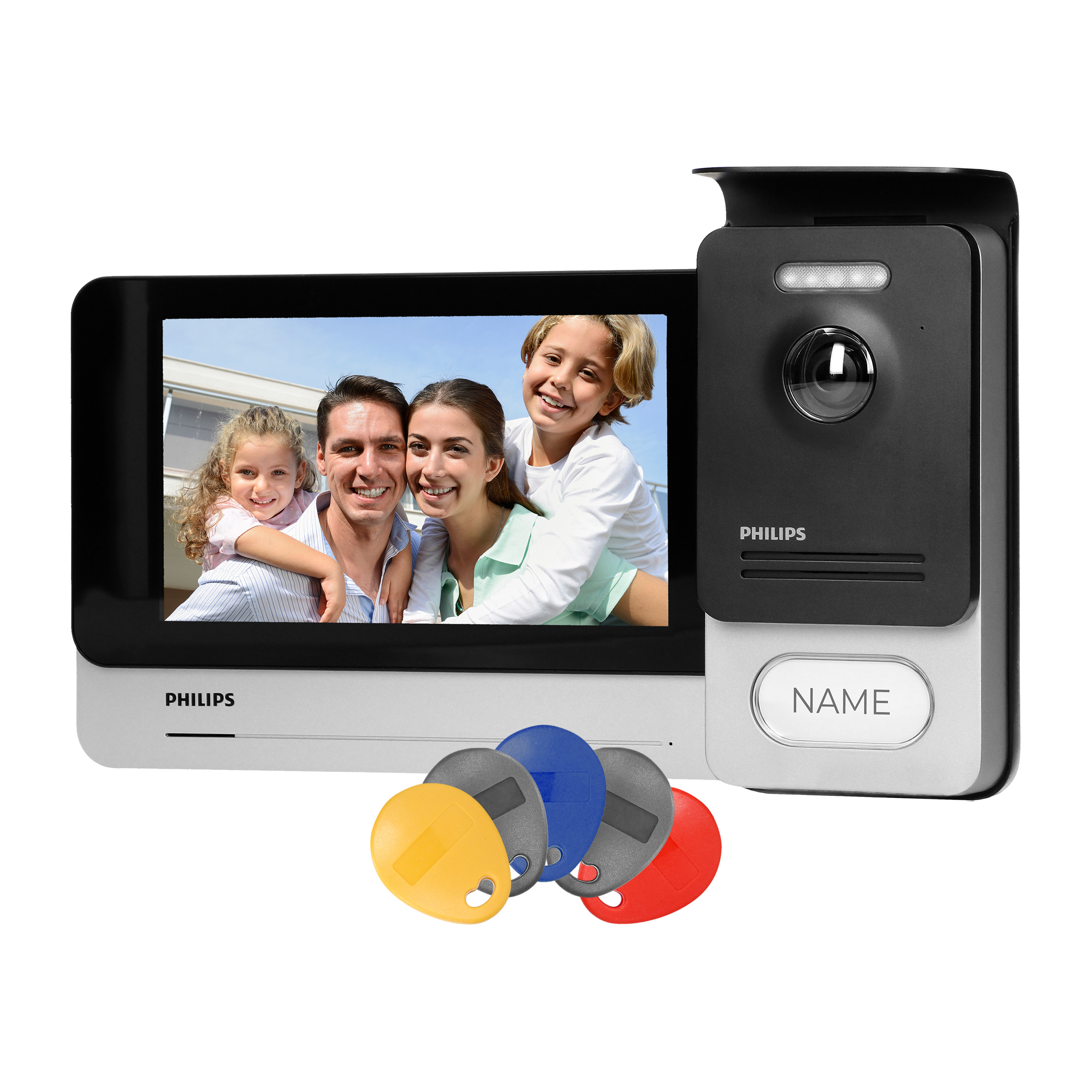 Zestaw wideo domofonowy Philips WelcomeEye Touch, monitor 7" z panelem dotykowym i pamięcią