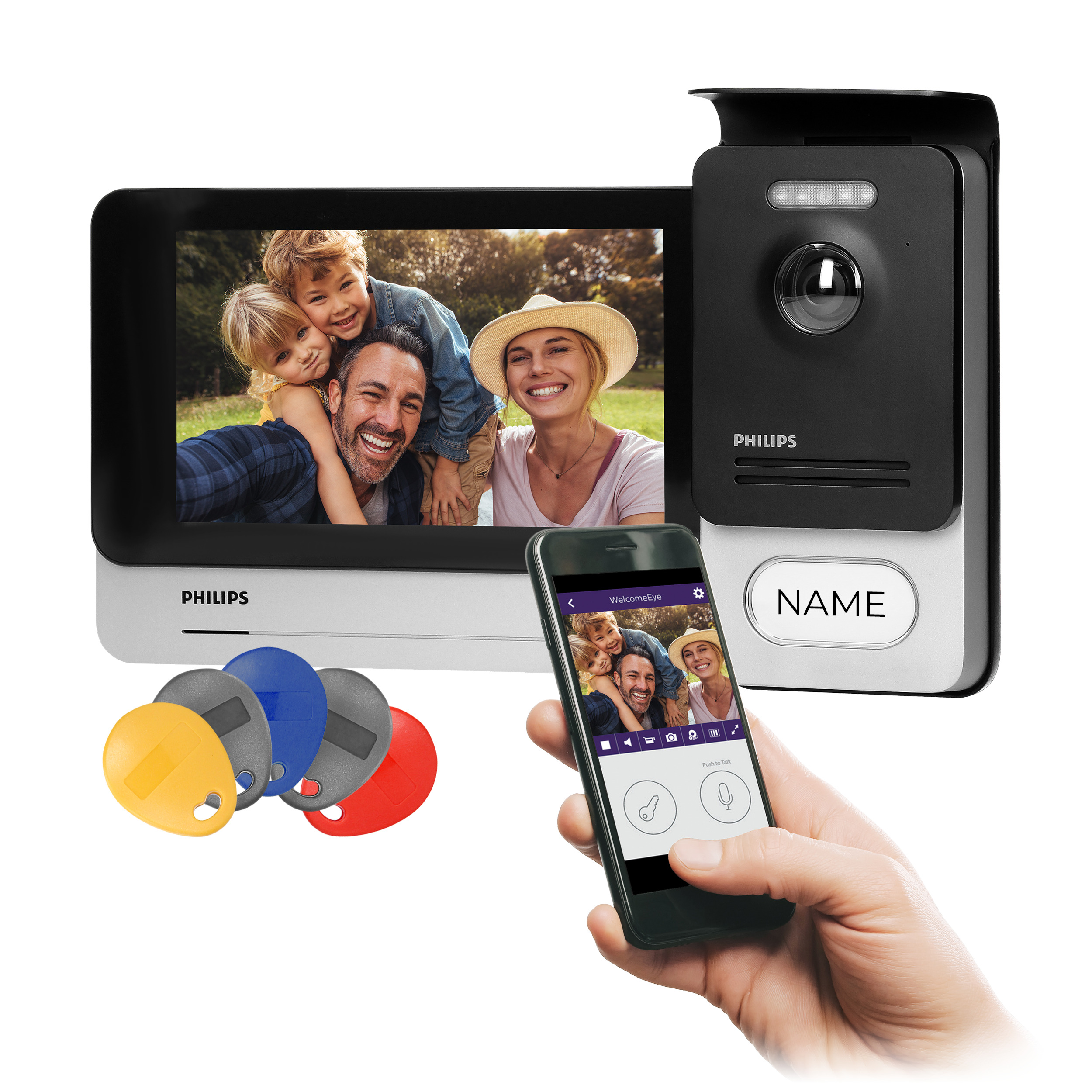 Philips WelcomeEye Connect, WiFi, monitor 7" z panelem dotykowym i pamięcią,