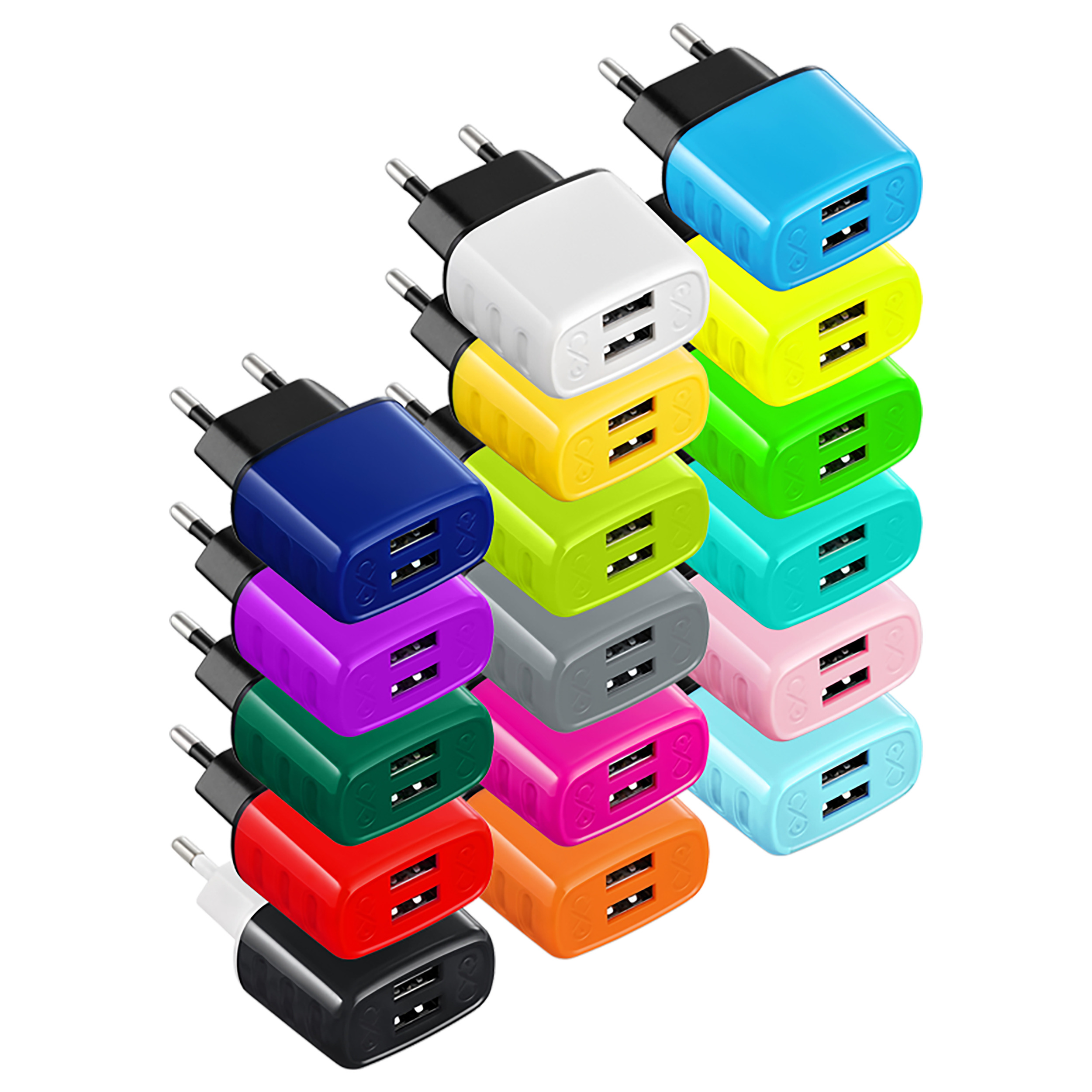 EXC Mobile ładowarka sieciowa CUTE, 2xUSB, 2.4A, kolor mix