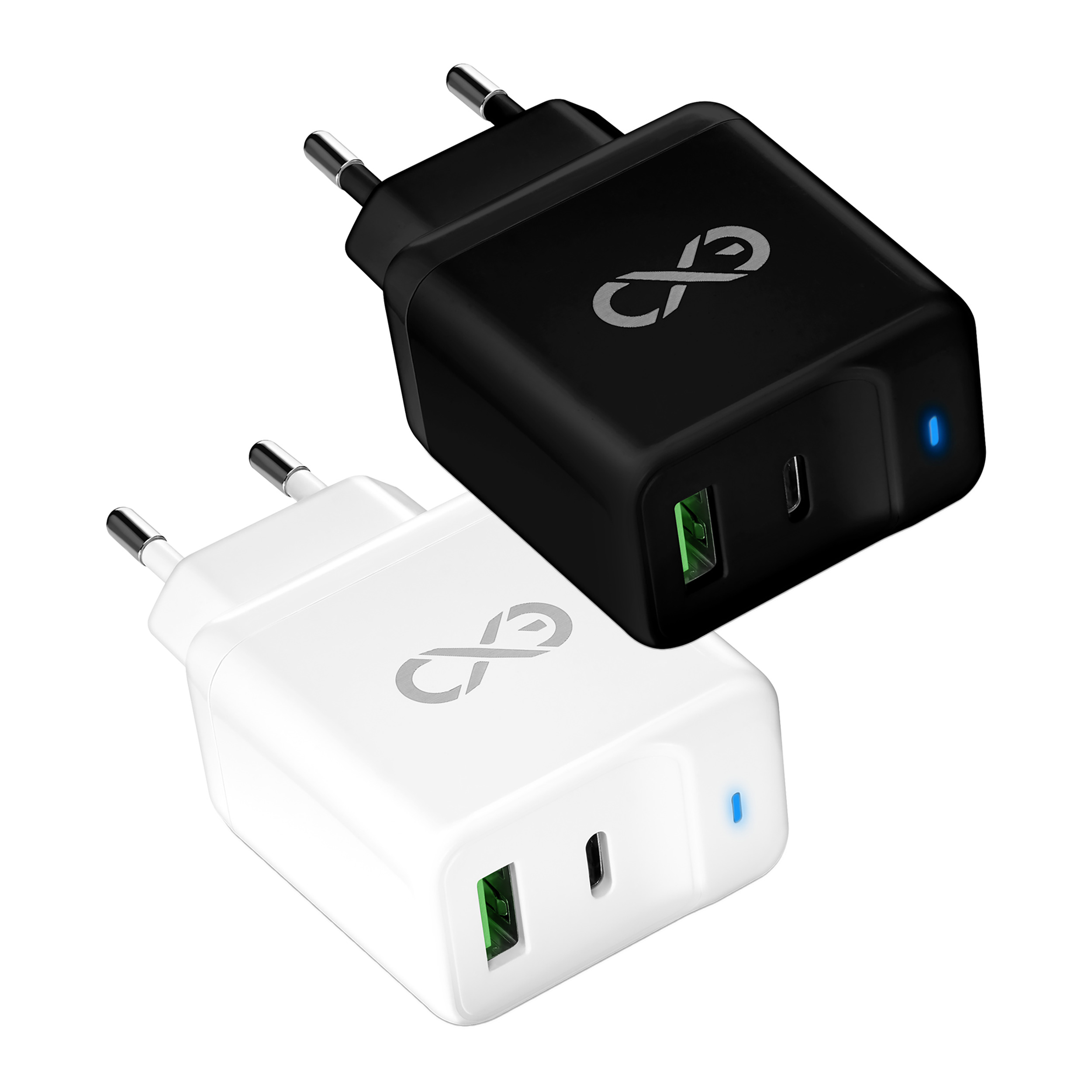 EXC Mobile ładowarka sieciowa LGHT, USB+PD, 20W, kolor mix