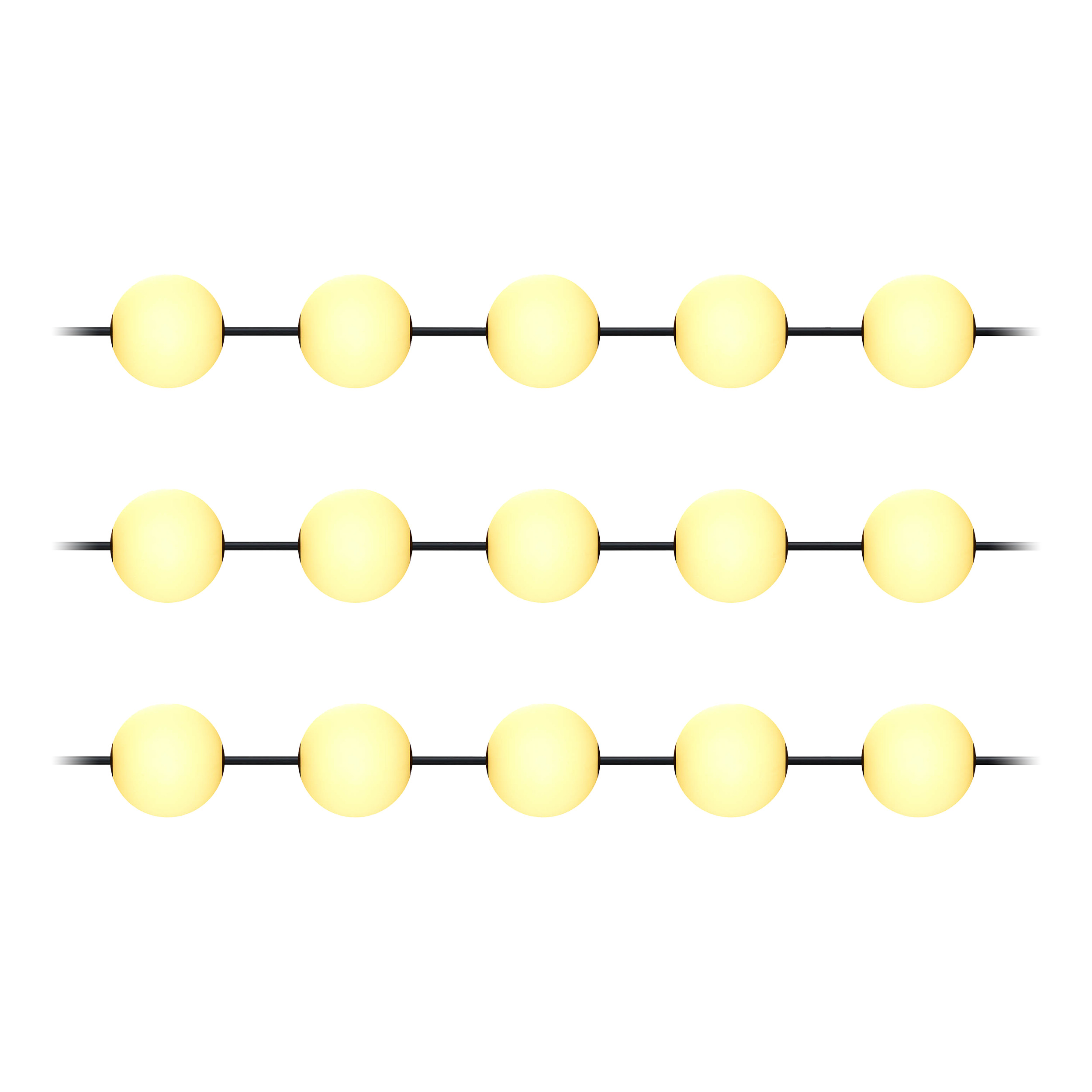 Girlanda oświetleniowa, 15 x 1W, 15 x 60lm, 2500K, 10,5m
