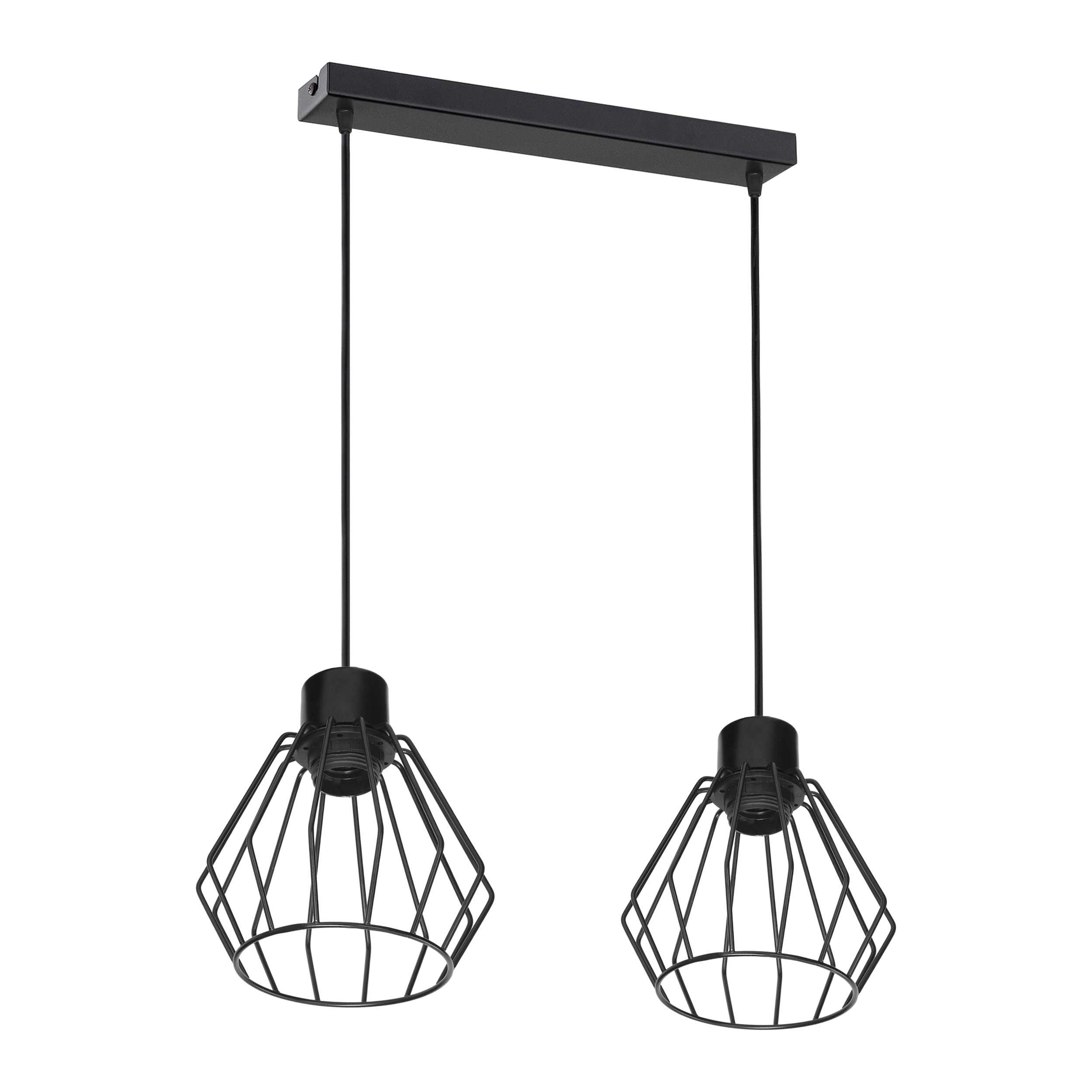 PINO lampa wisząca, moc max. 2x60W, E27, czarna