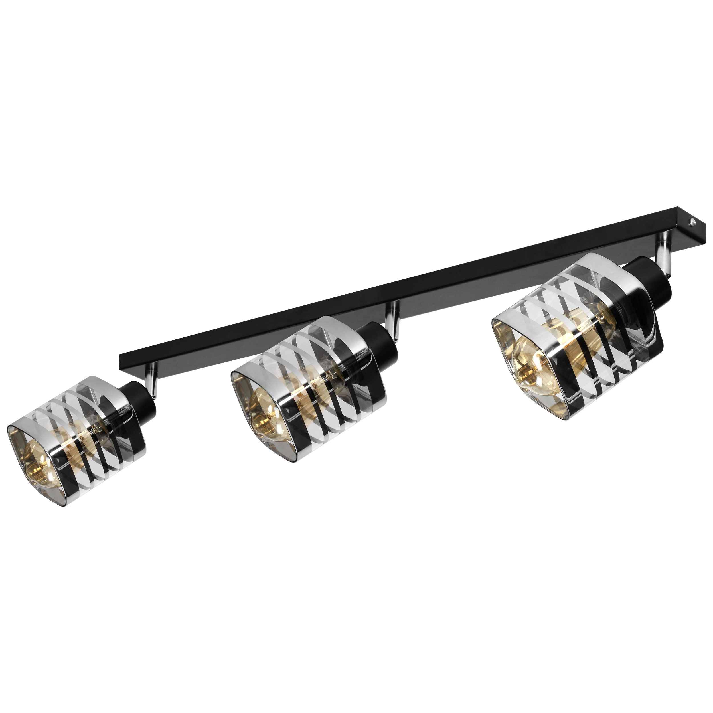 SIENA 3P E27, oprawa ścienno-sufitowa, max. 3x60W, czarna, listwa