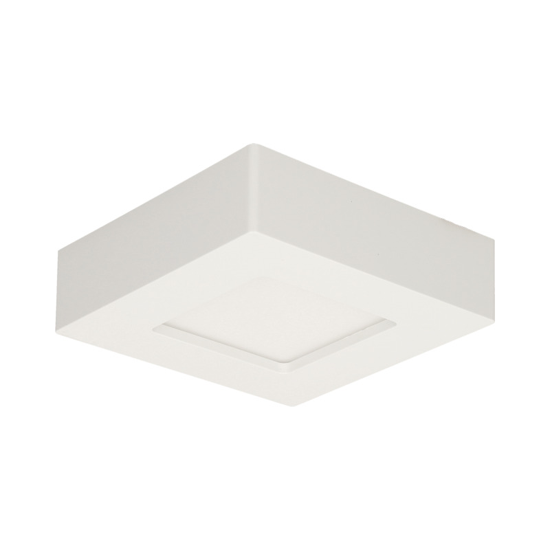 LETI LED 9W, oprawa typu downlight, natynkowa, kwadratowa, 540lm, 4000K, biała, wbudowany zasilacz LED