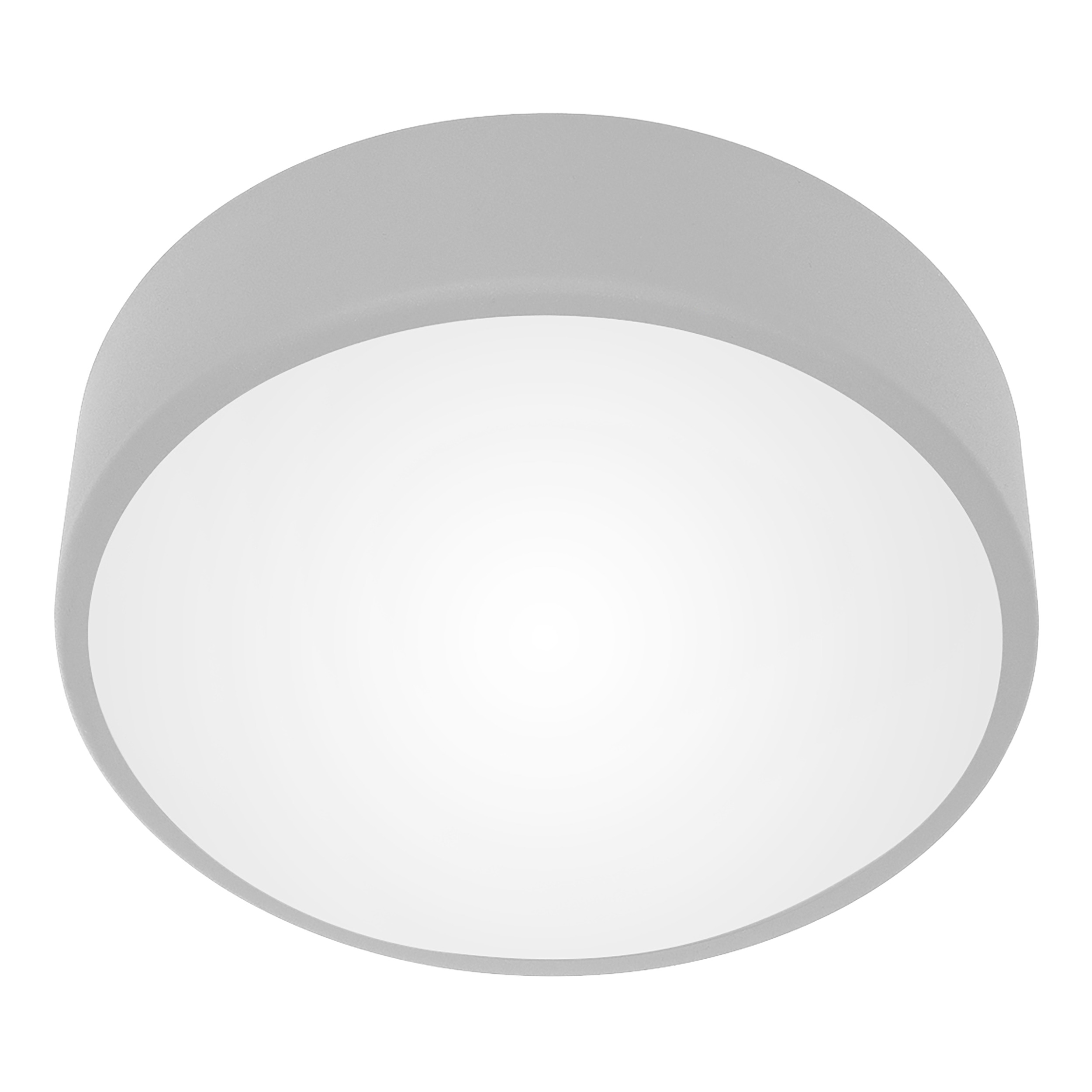 OVO plafon 3xE27, 3x24W, szara stal, klosz szklany matowy, IP20, ? 400