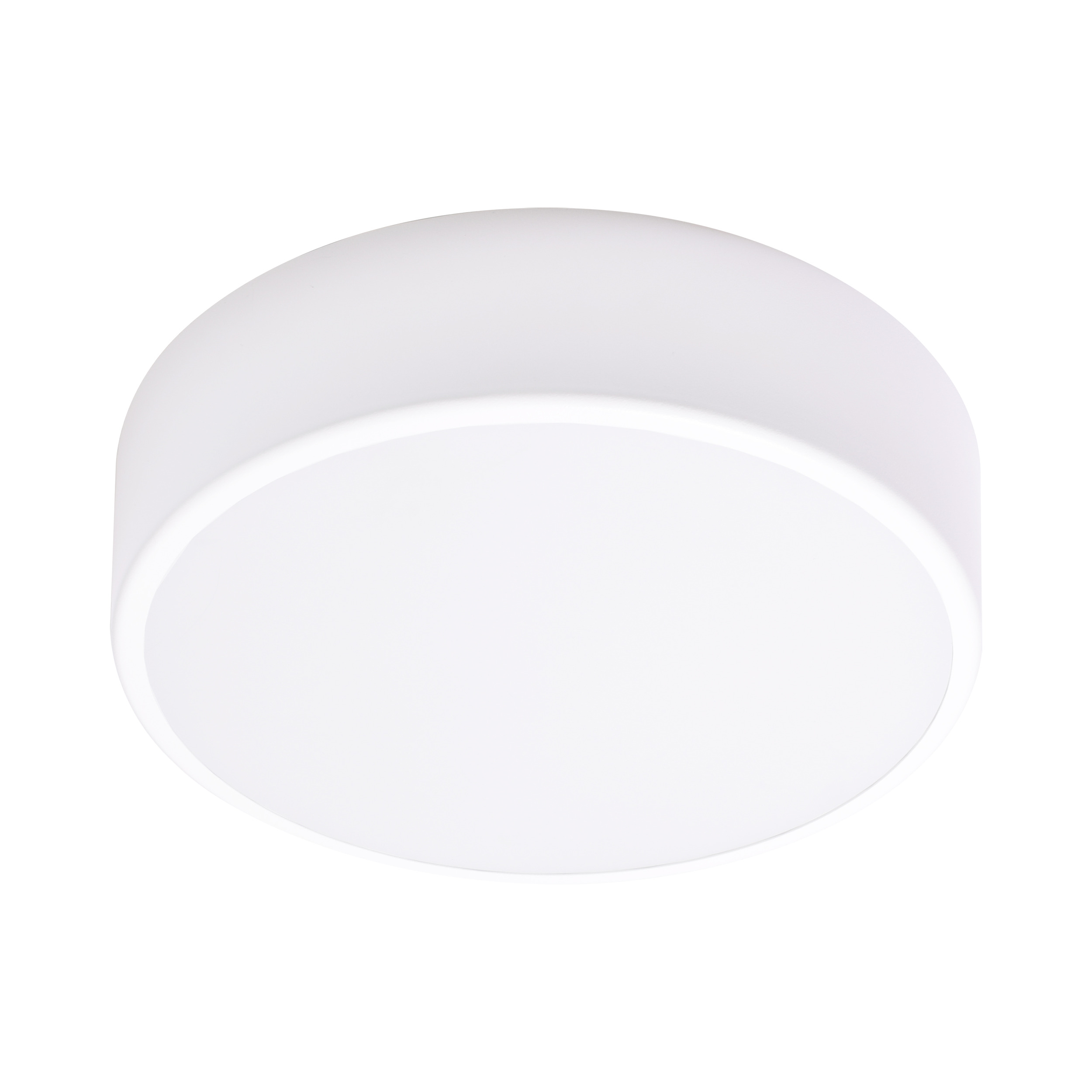 OVO plafon LED, 24W, 4000K, 2750lm, biała stal, klosz szklany matowy, IP20, ? 300