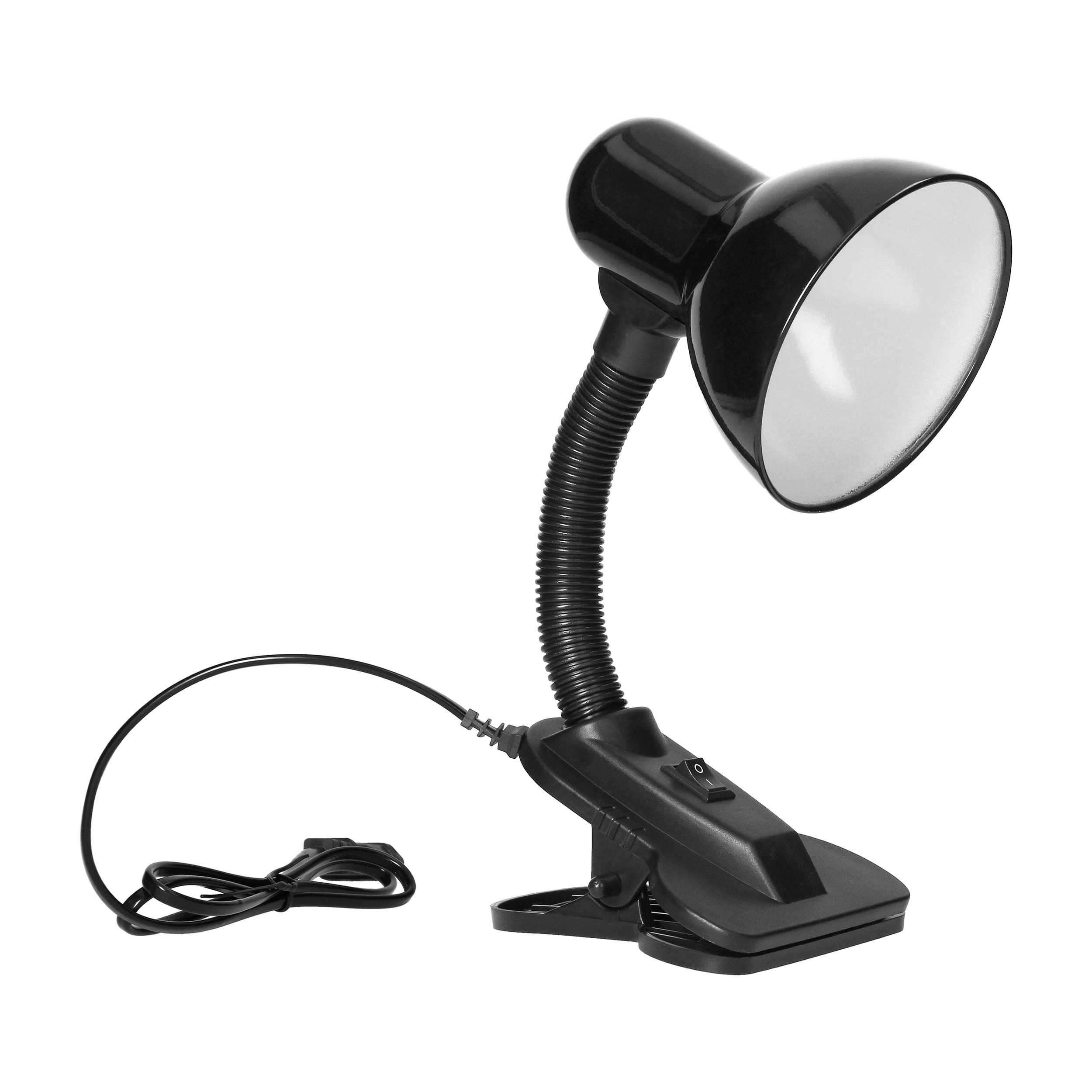 LATSA, lampa biurkowa z klipsem, 10W, E27, stal + tworzywo, czarna