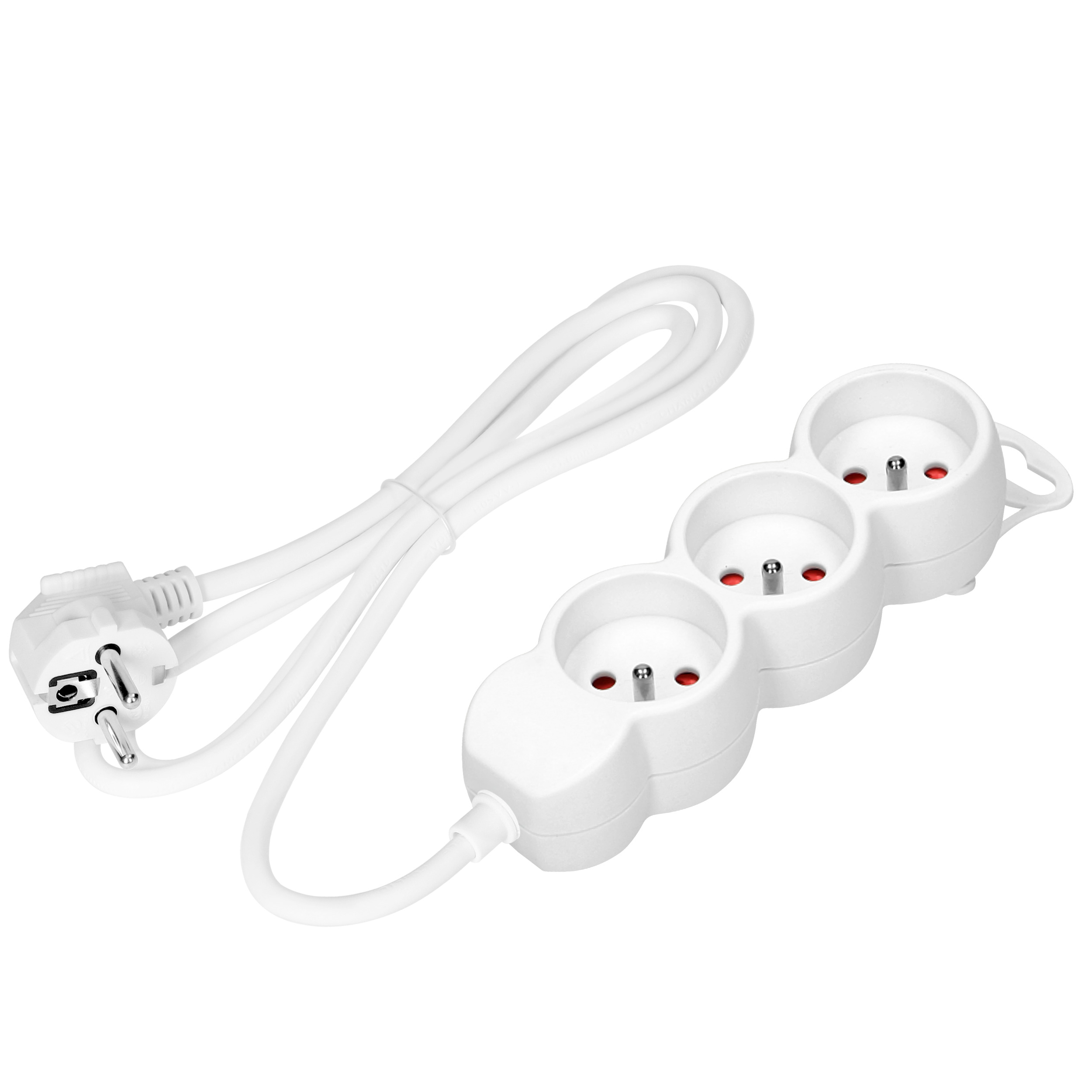 Przedłużacz 3x2P+Z,1,4m, 3x1mm?, biały