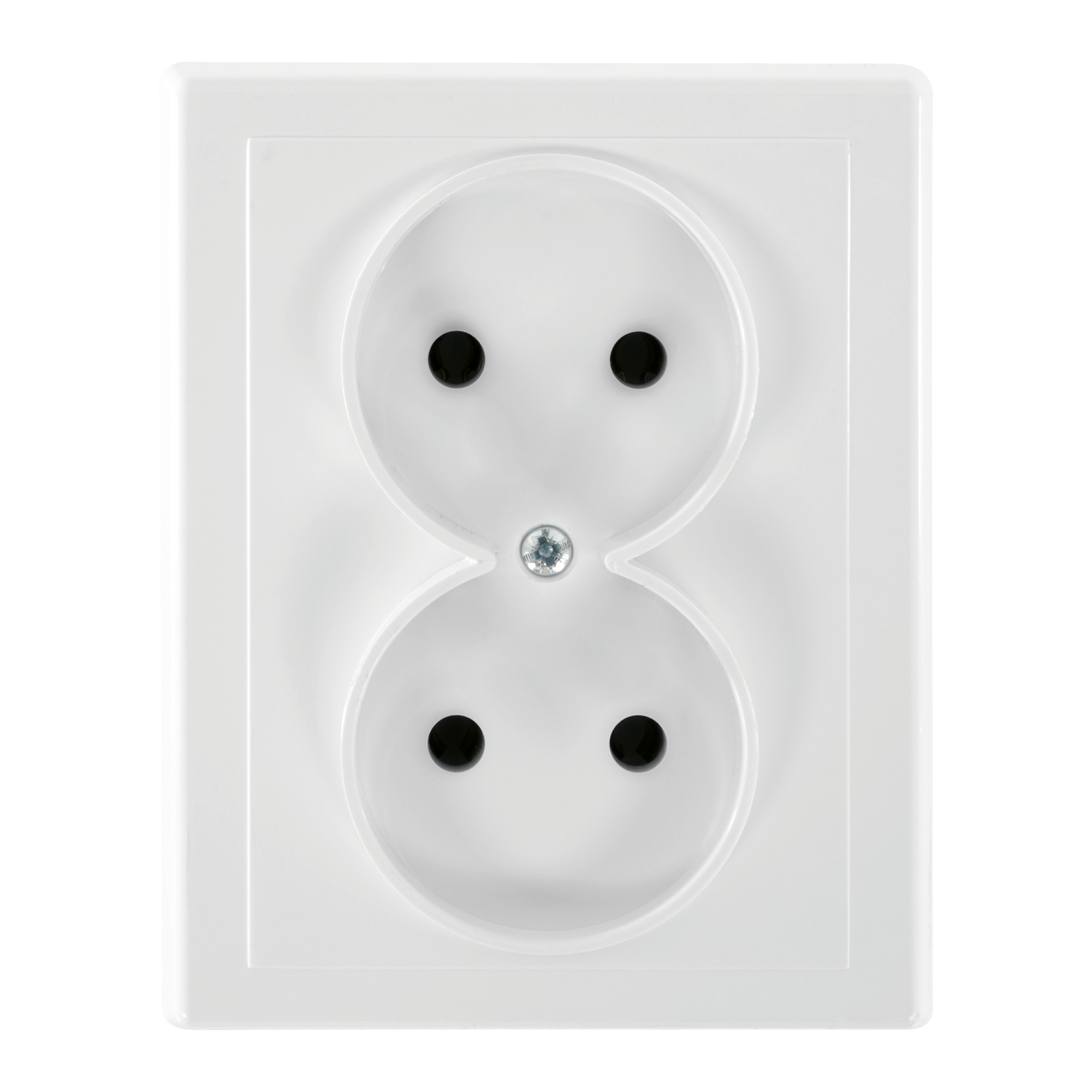 Gniazdo podwójne p/t 2x2P Malta, 16A, 250V, PT-5M, biały