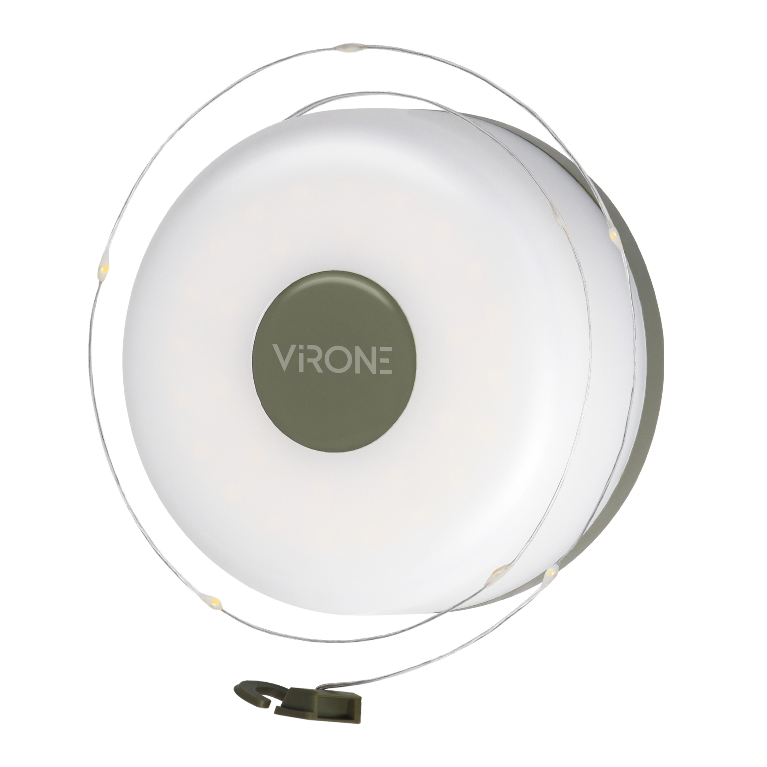 Lampka kempingowa z girlandą, 80/200lm, 2000mAh, 3000K, 8m