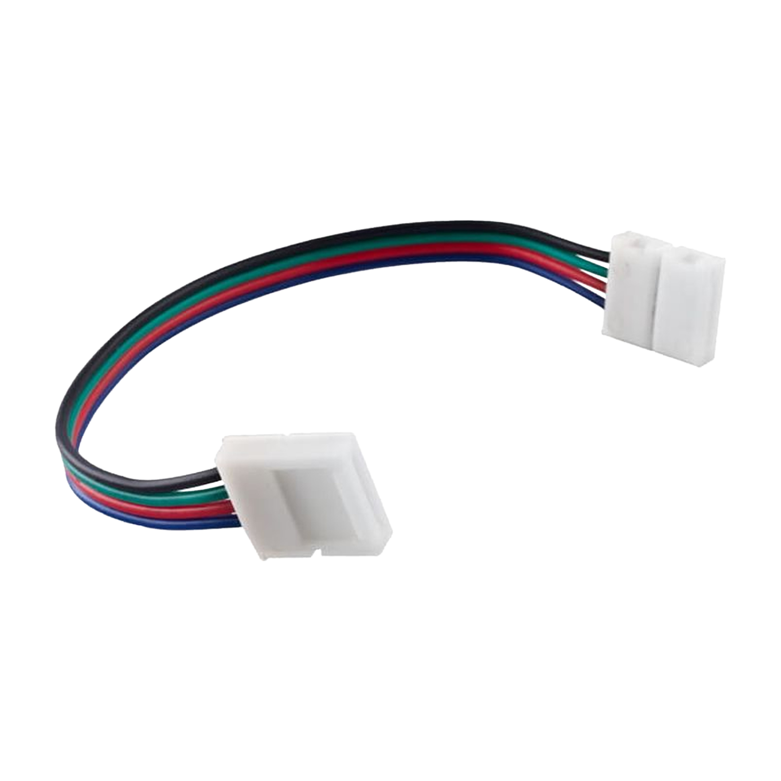 Dwustronna złączka do szybkiego montażu (szybkozłączka) wielokolorowych taśm LED RGB 10mm 4pin-przewód-4pin