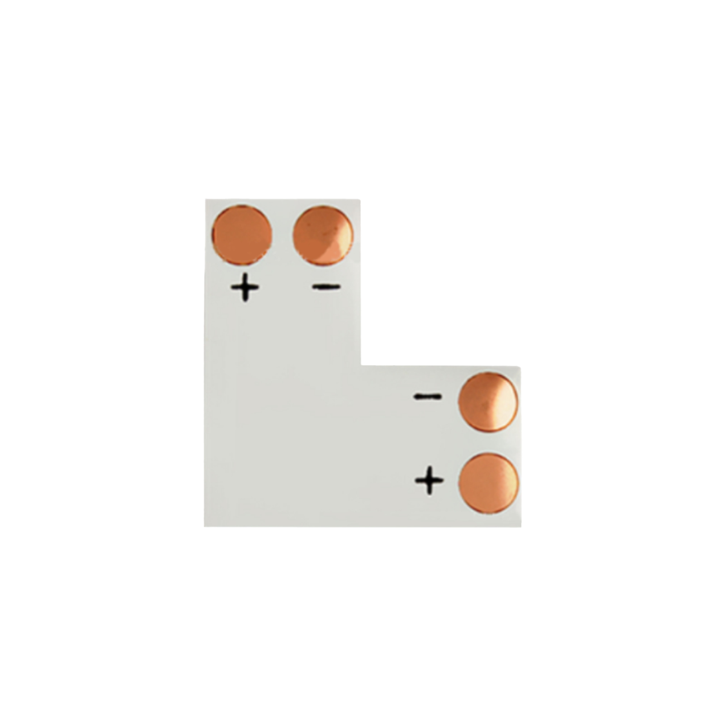 Kątowa złączka L do szybkiego montażu (szybkozłączka) taśm LED 10mm 2pin-2pin