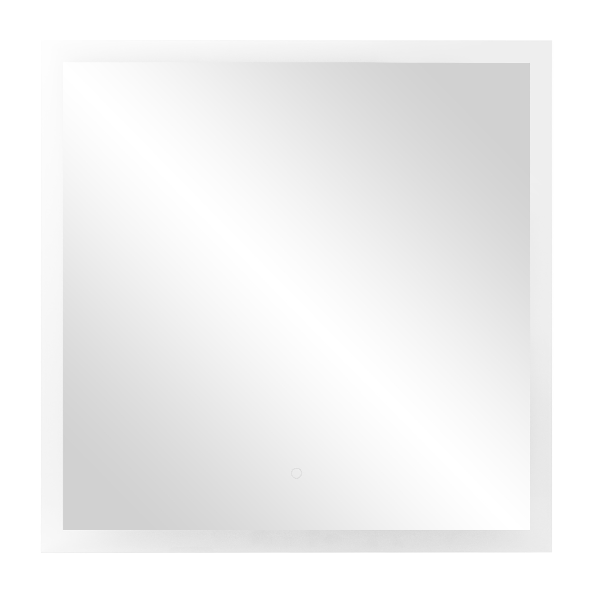 Kwadratowe lustro LED 80x80 cm (z wbudowanym włącznikiem, bez marginesu, 4000K)