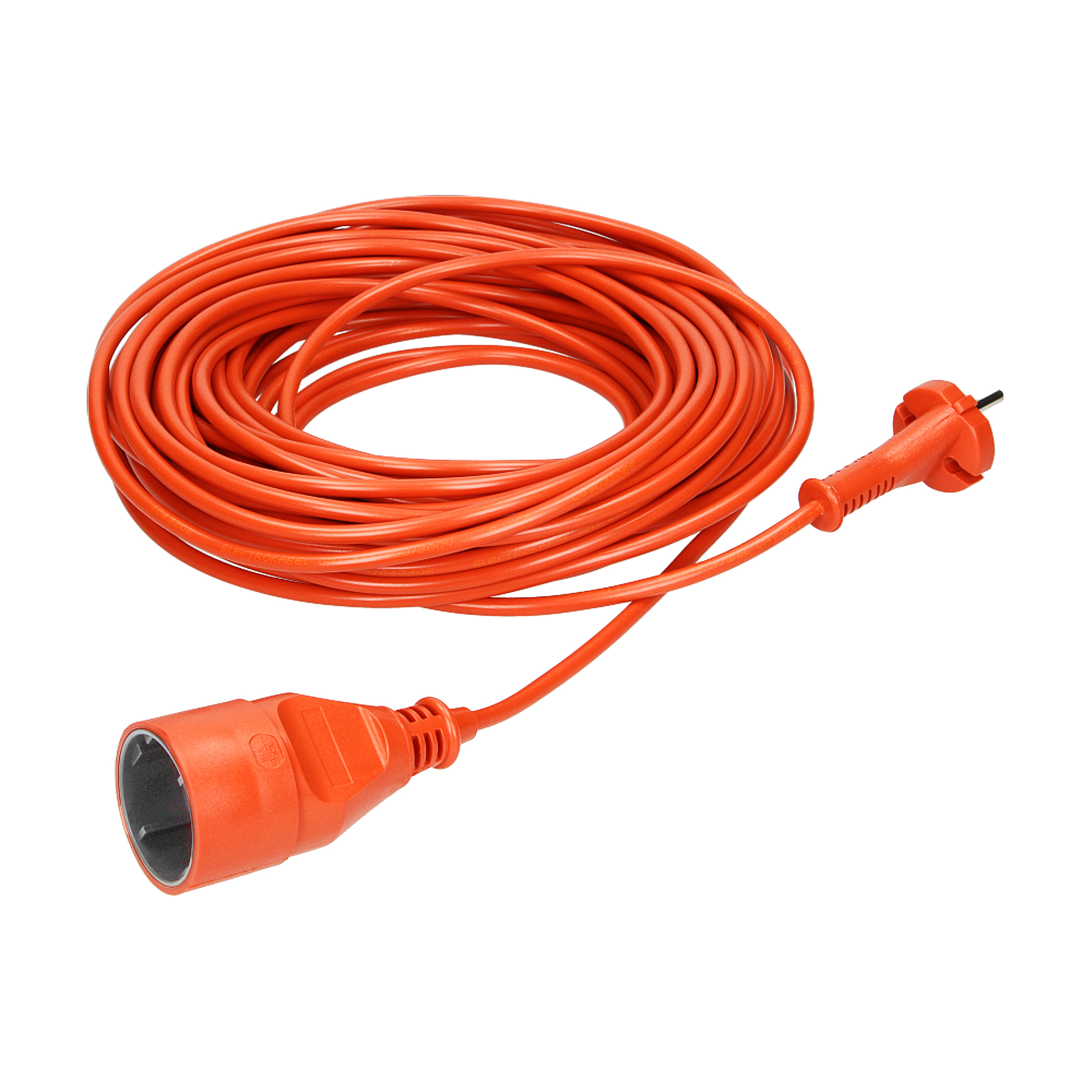Przedłużacz ogrodowy pomarańczowy zalewany, 1x2P 20m, OMY 2x1mm?, 230VAC/10A, PRODUKT POLSKI