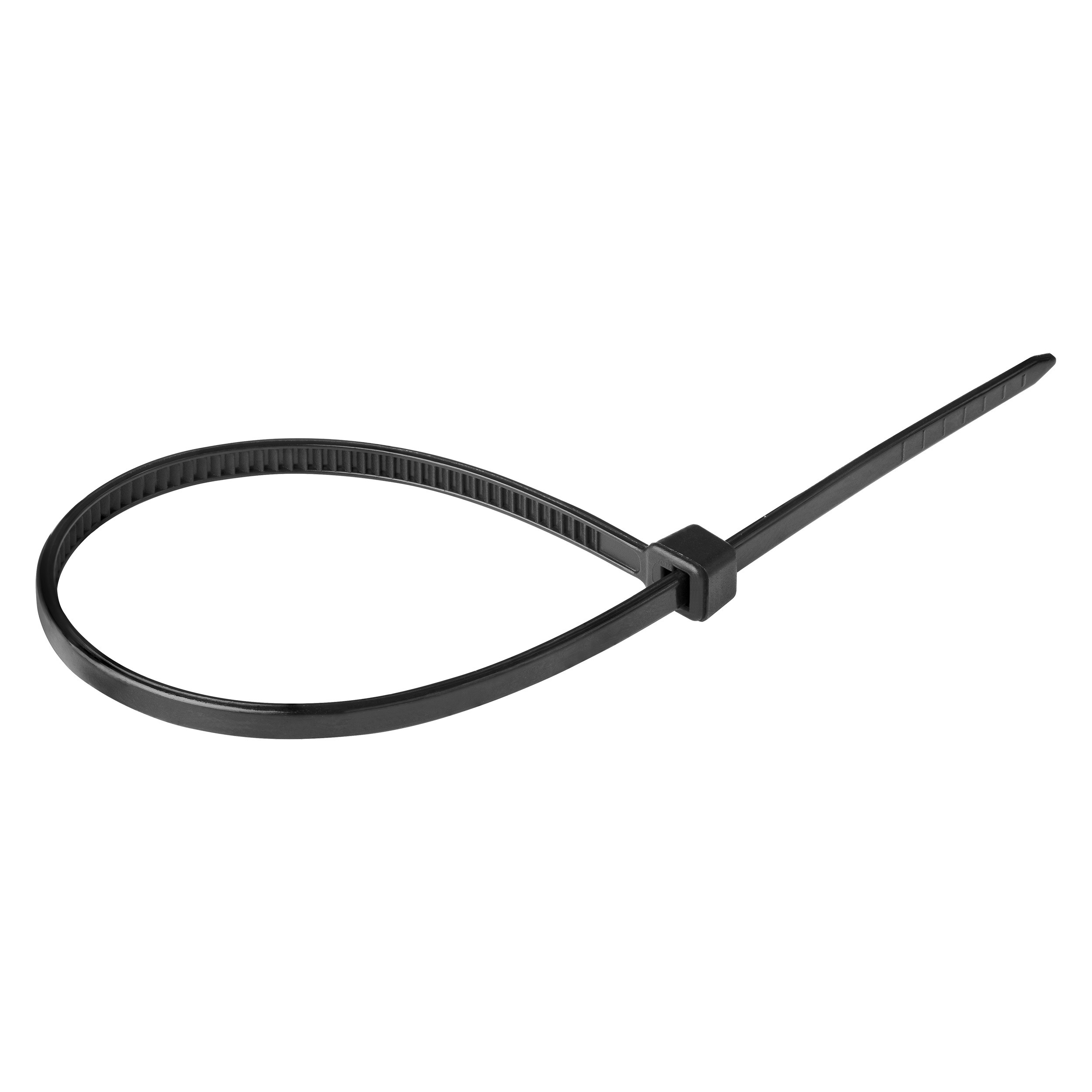 Opaska kablowa, kolor czarny,odporna na UV, szerokość 4,8mm, długość 250mm, 100 sztuk.