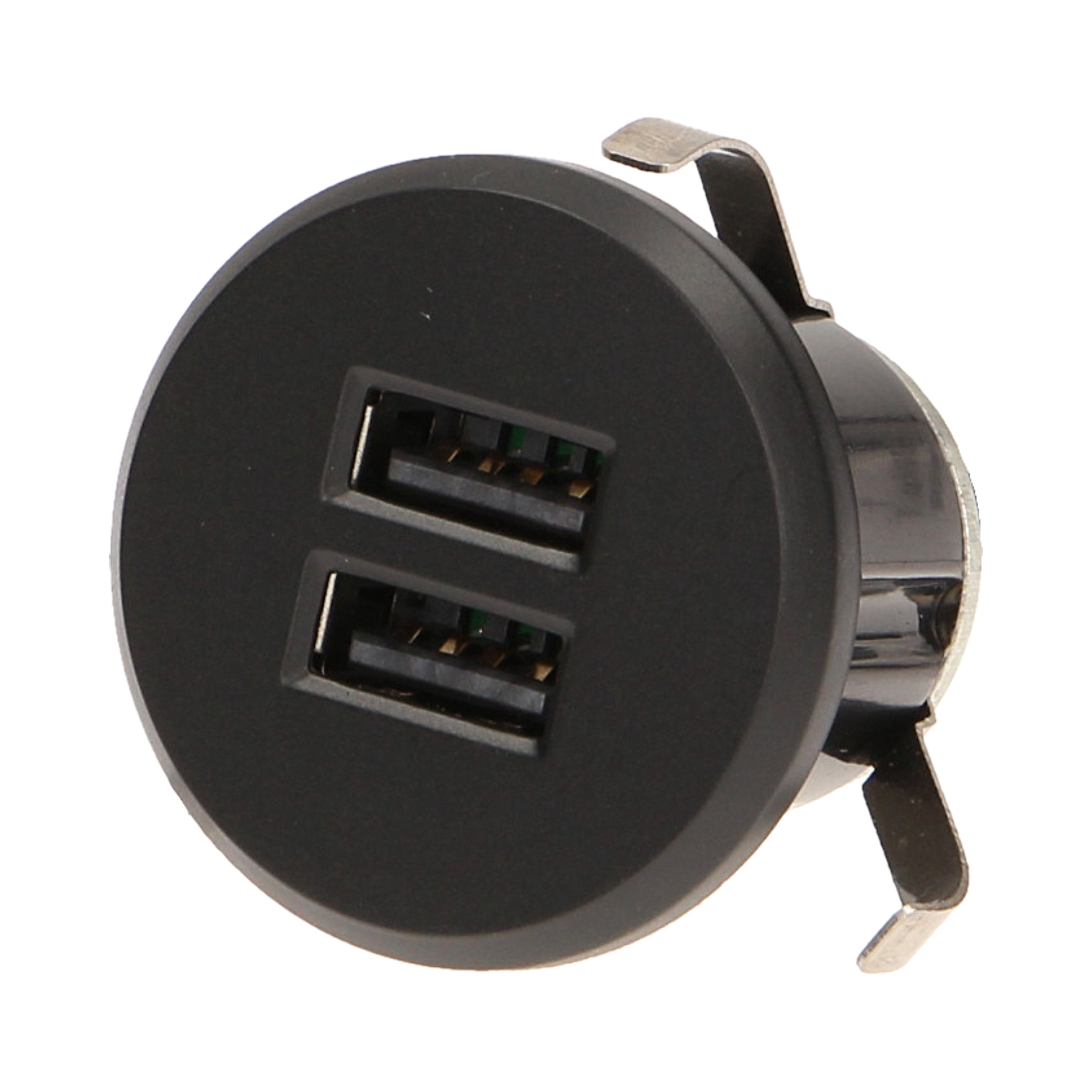 Ładowarka 2xUSB wpuszczana w blat, czarna