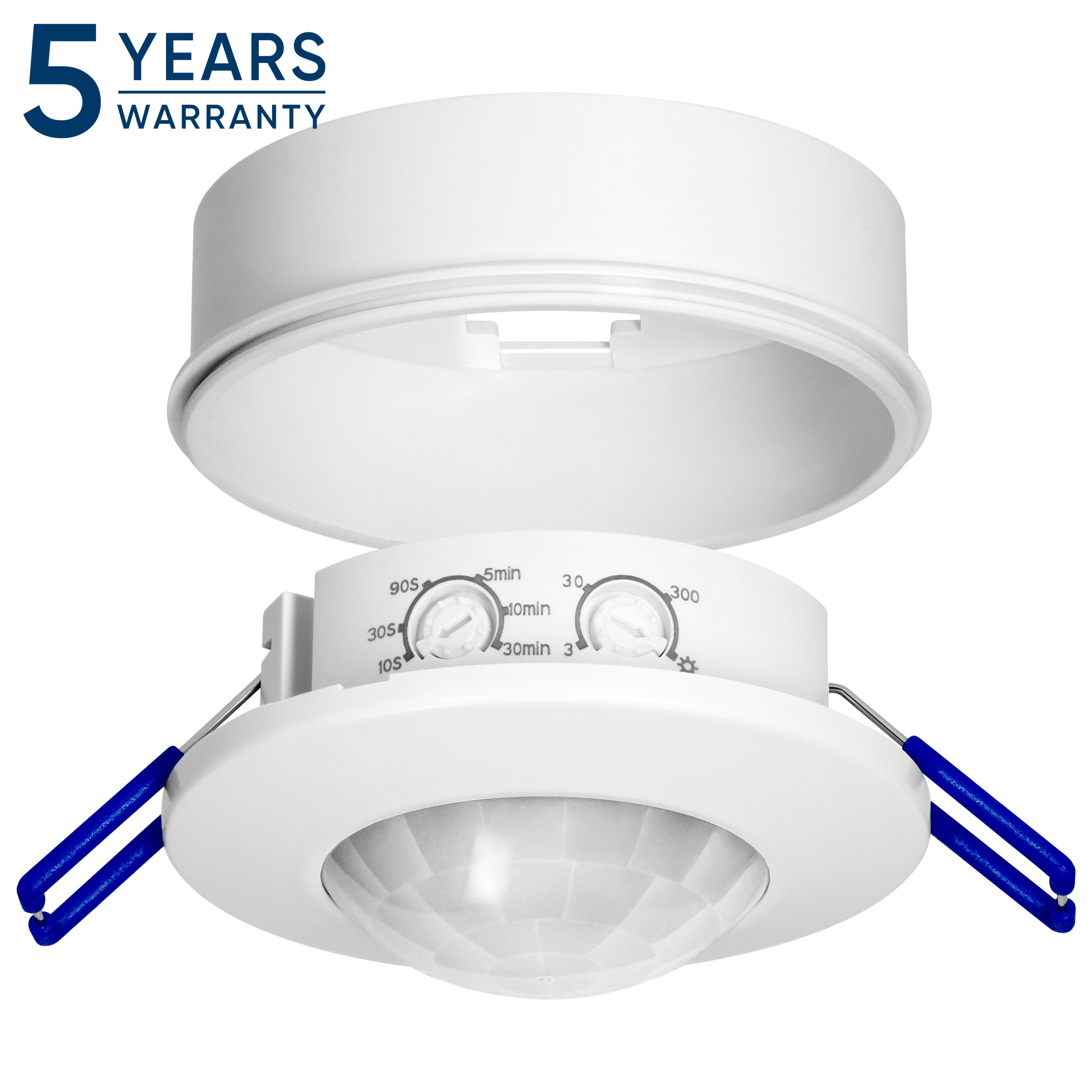 Czujnik ruchu 360°, IP20, 1200W, zasięg max. 8m, biały