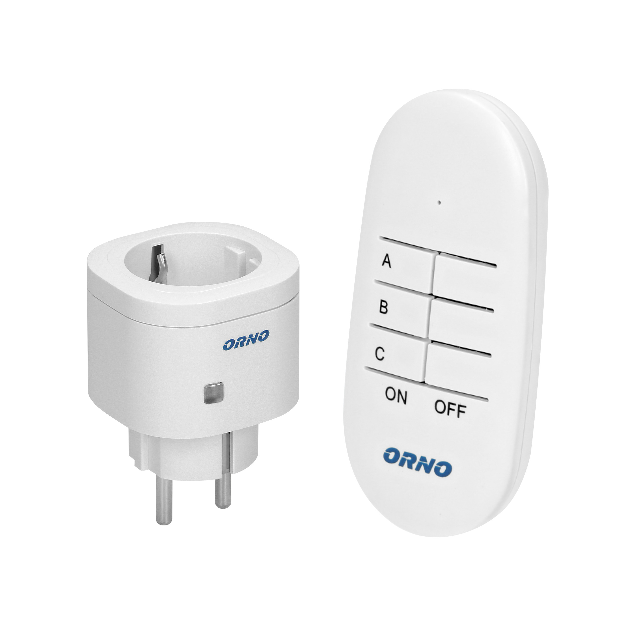 Gniazdo bezprzewodowe mini sterowane pilotem 1+1, Schuko