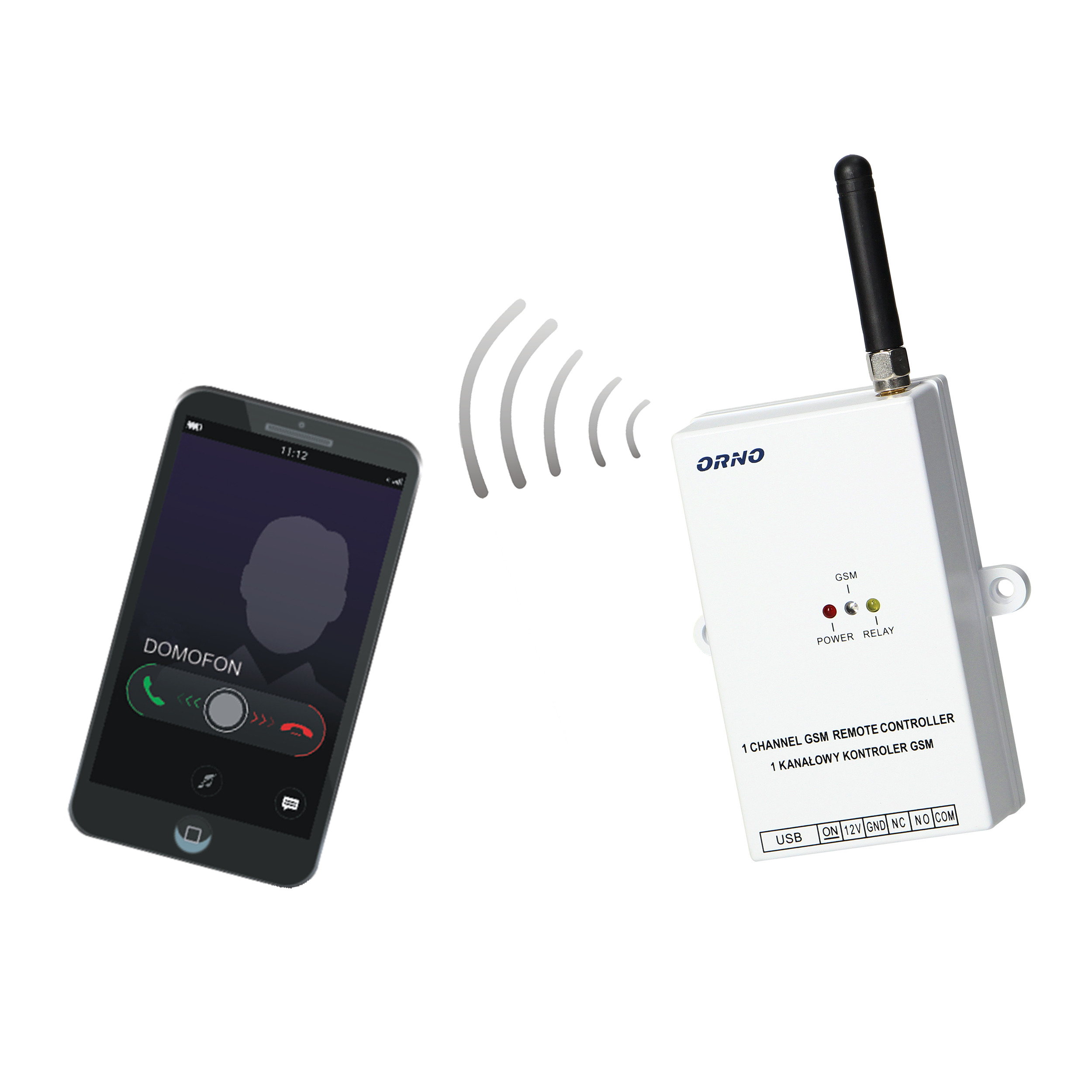 Kontroler GSM do sterowania bramą, z wejsciem USB