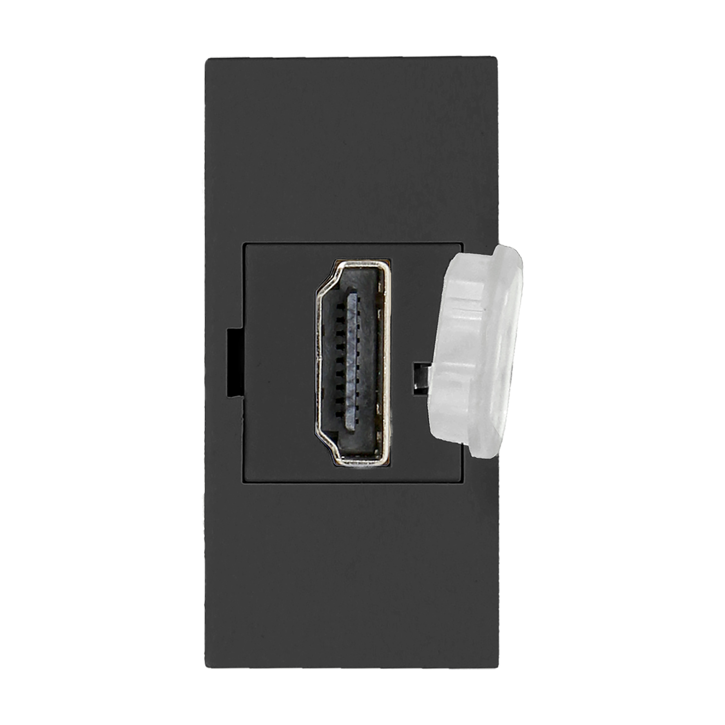 NOEN HDMI, gniazdo modułowe 22,5x45mm HDMI z zaślepką zabezpieczającą, czarne