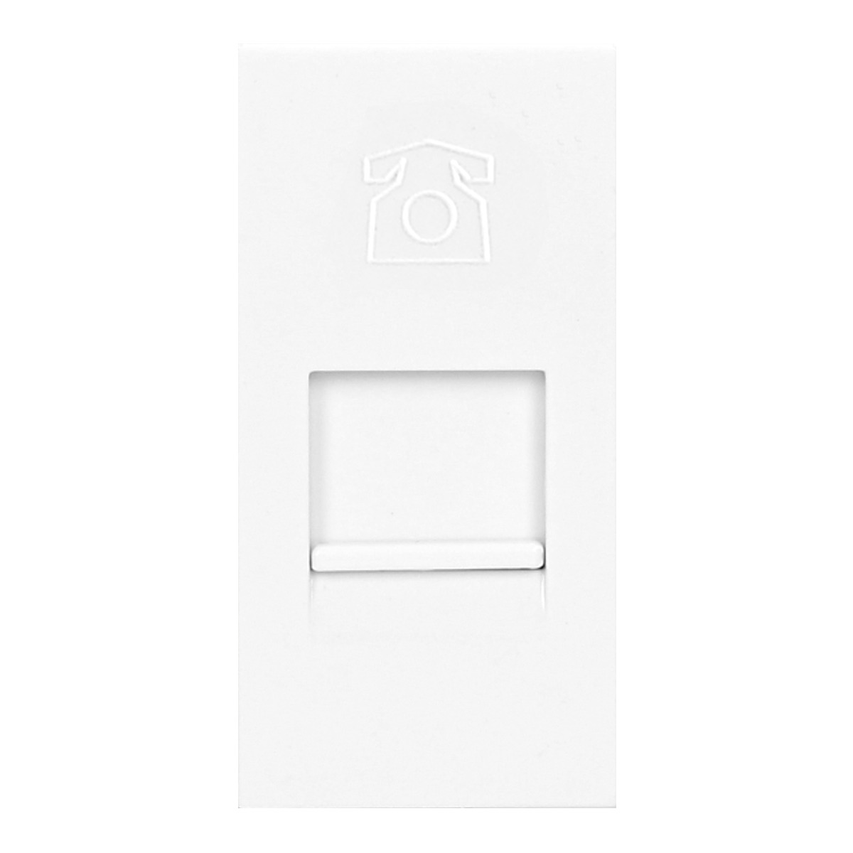 NOEN RJ11, gniazdo modułowe 22,5x45mm telefoniczne RJ11, białe