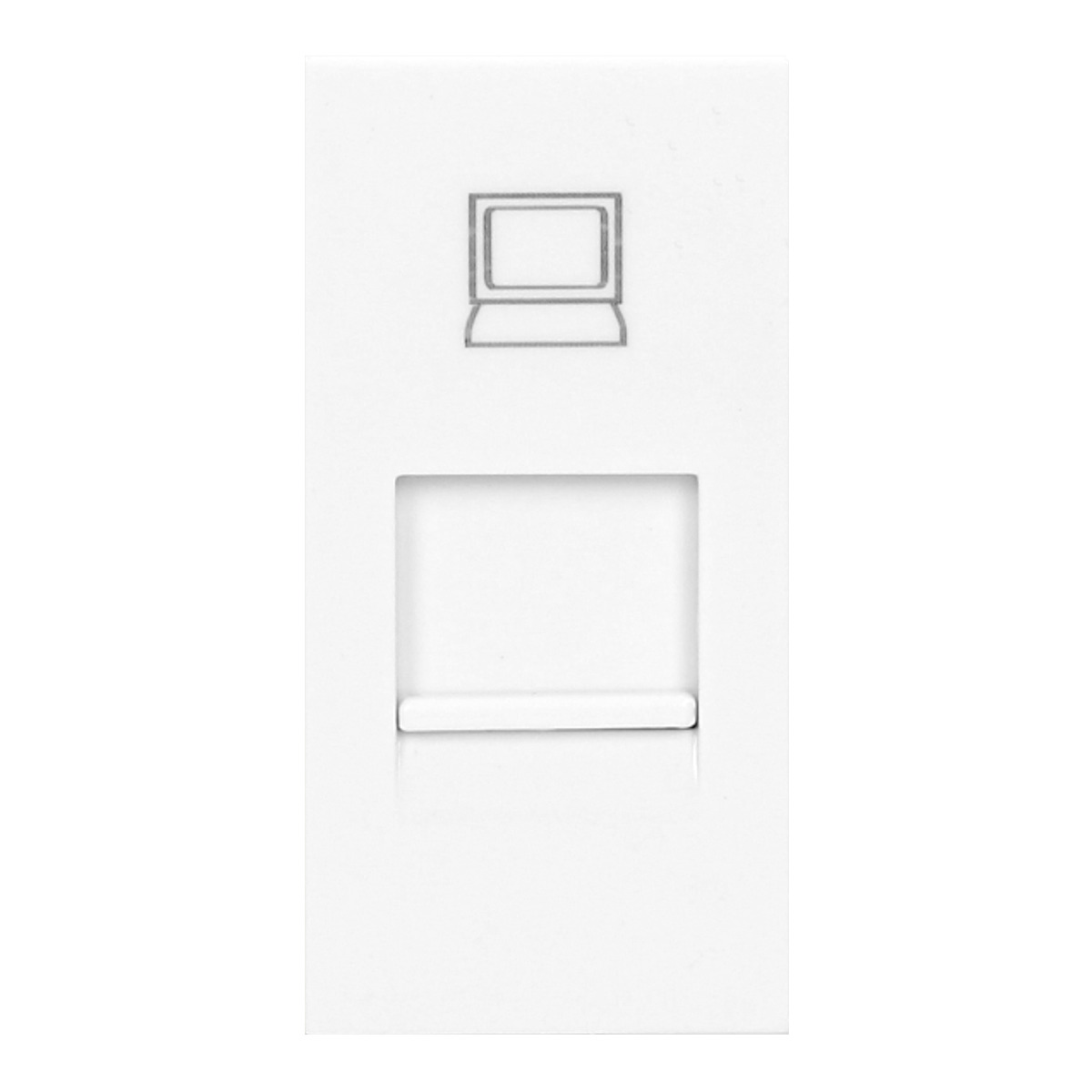 NOEN RJ45, gniazdo modułowe 22,5x45mm RJ45 cat 5e, białe