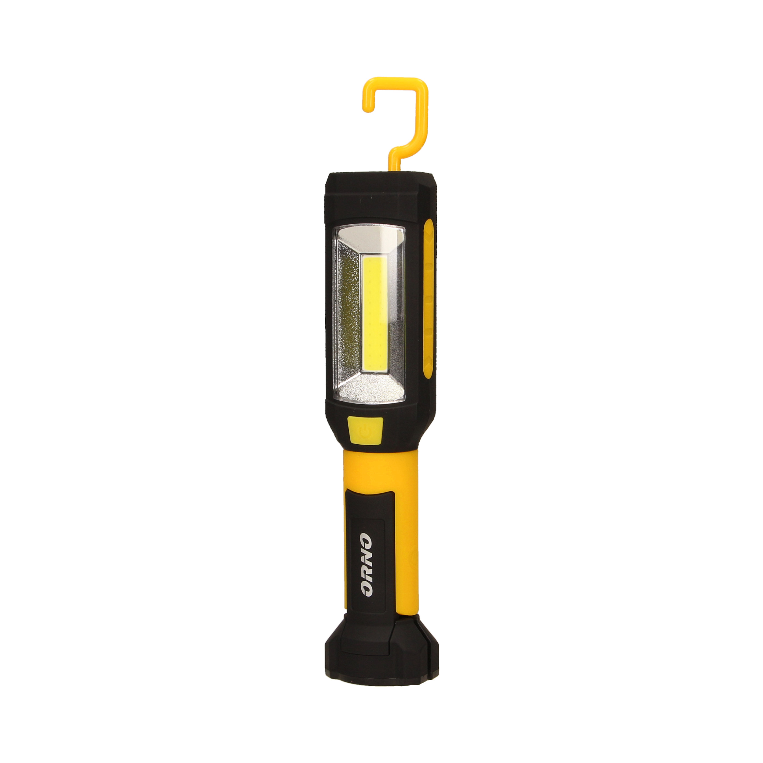 Latarka warsztatowa LED COB 3W/200lm+ LED 3W/120lm LED, 3 x AAA, magnes, haczyk, klamra, podwójne światło