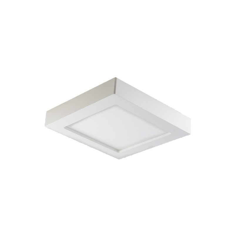 LETI LED 9W, oprawa downlight, natynkowa, kwadratowa, 480lm, 3000K, biała, wbudowany zasilacz LED