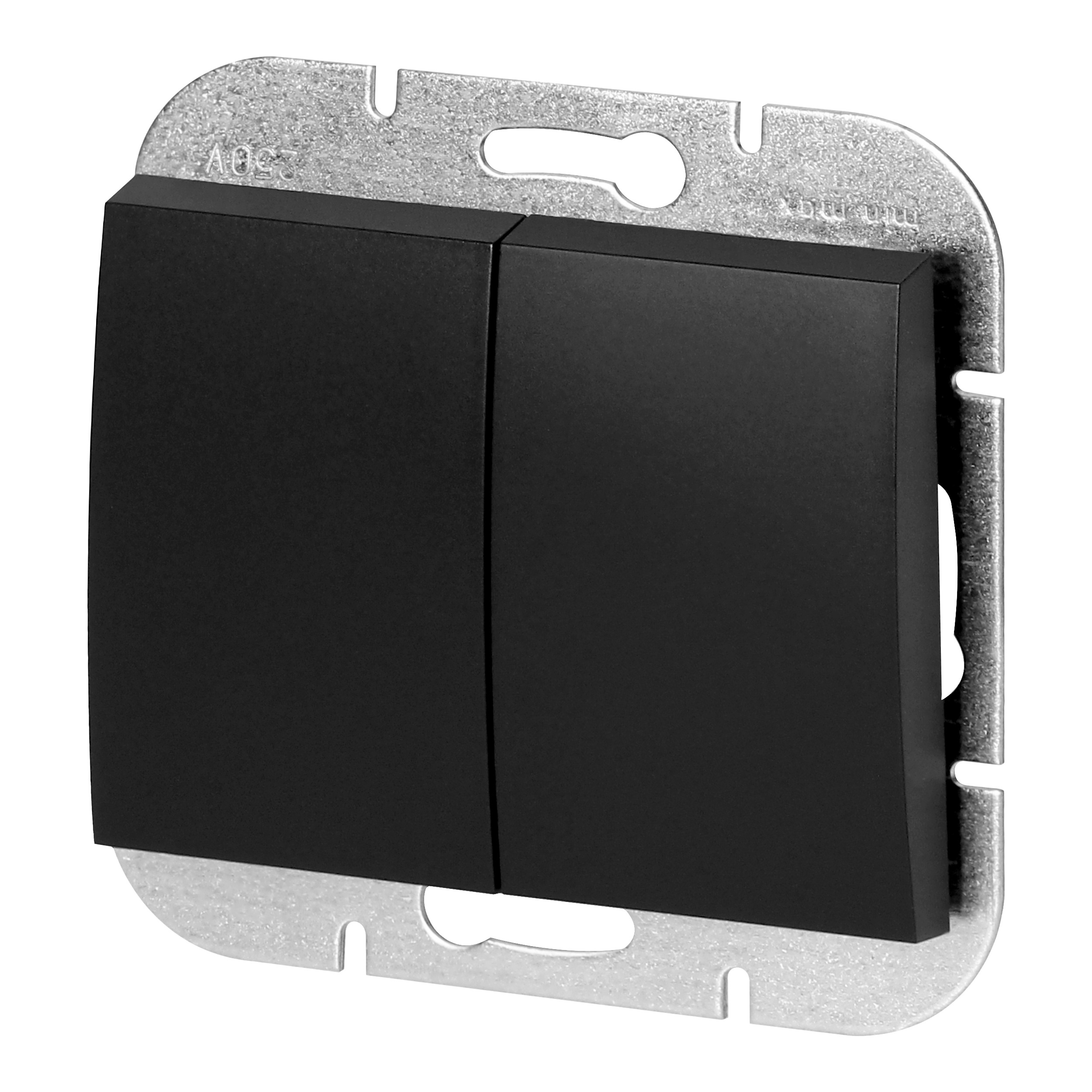 Łącznik p/t świecznikowy Onyx, 10A, 250V, WP-2O, czarny